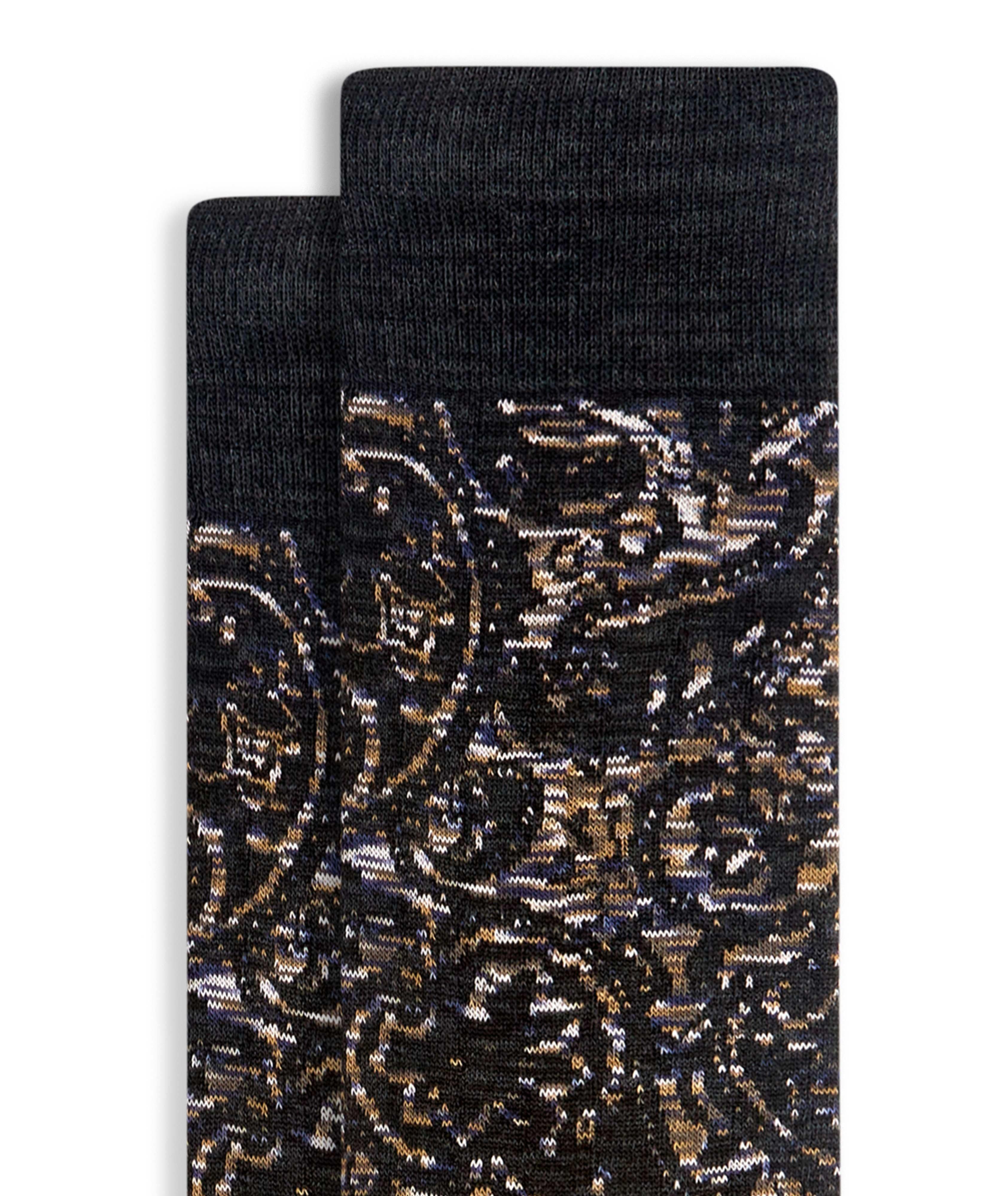 Marbled Paisley Stretch-Cotton Socks image 1