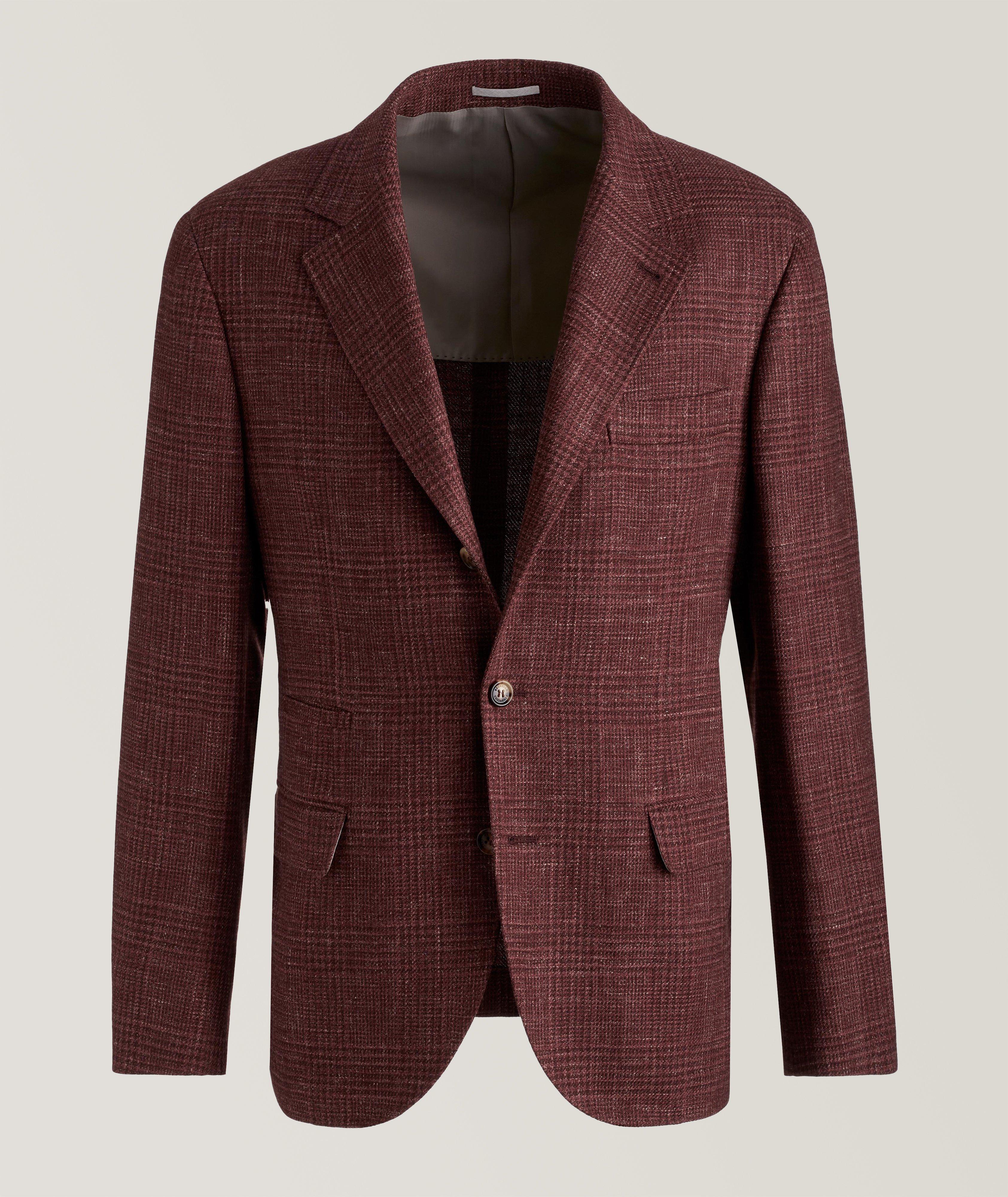 Brunello Cucinelli Wool-Silk-Linen Glen Plaid Sports Jacket | Sport ...