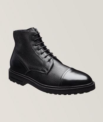 Thom Browne Pebble Grain Leather Lace-up Boots | Boots | Harry Rosen