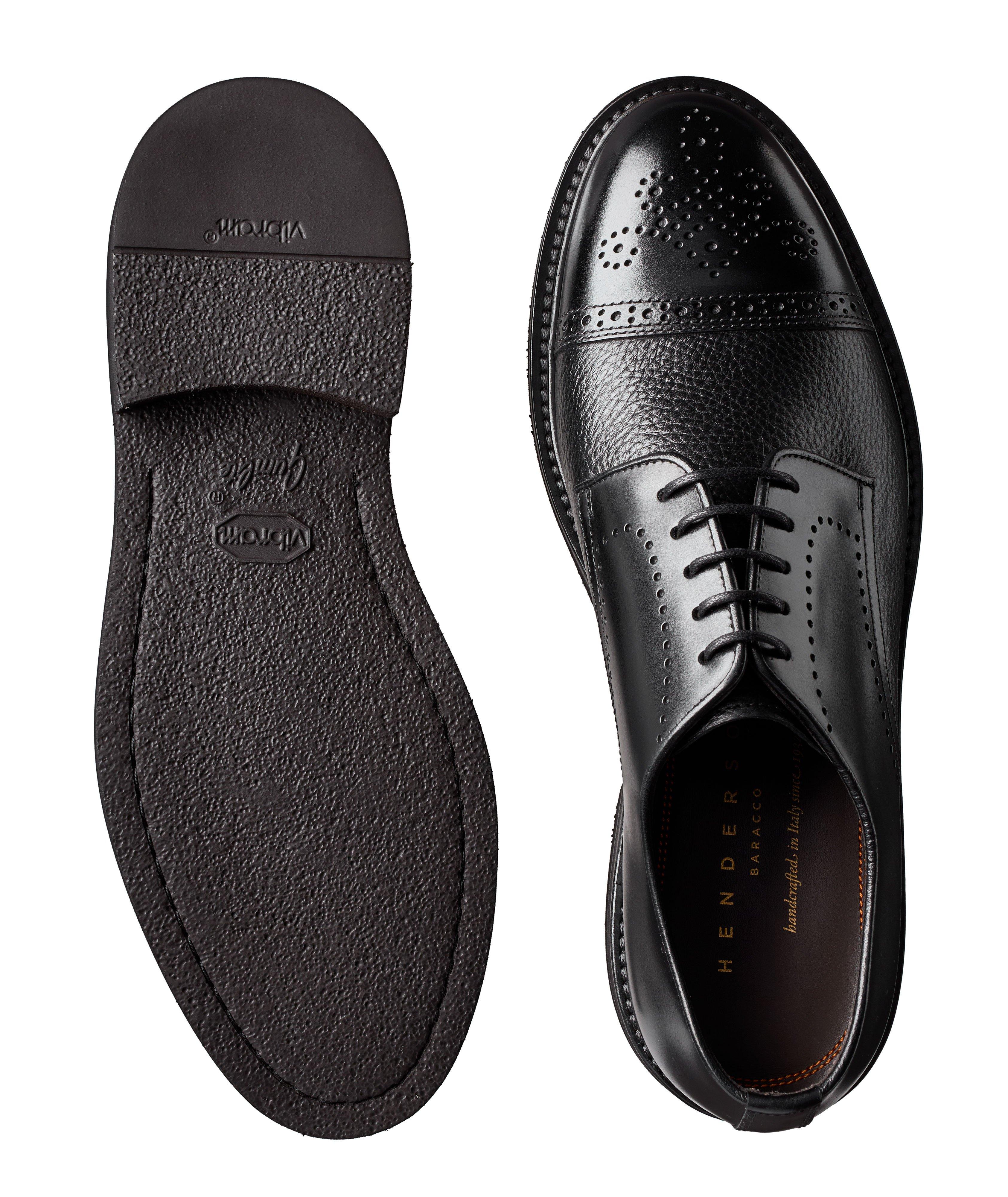 Black Deerskin Cap Toe Lace up  image 2