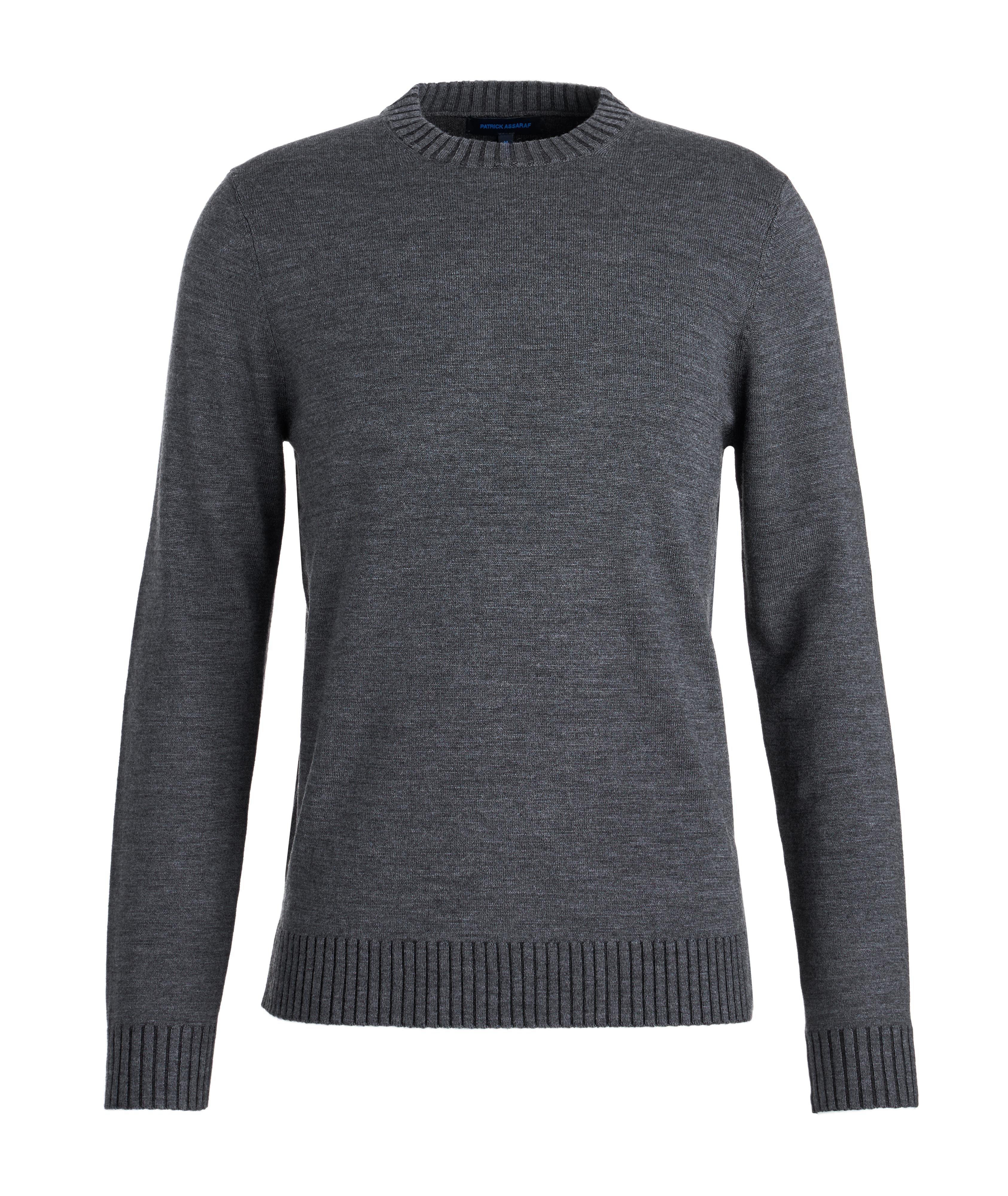 Patrick Assaraf Extra-Fine Merino Wool Crew Neck Sweater | Sweaters ...