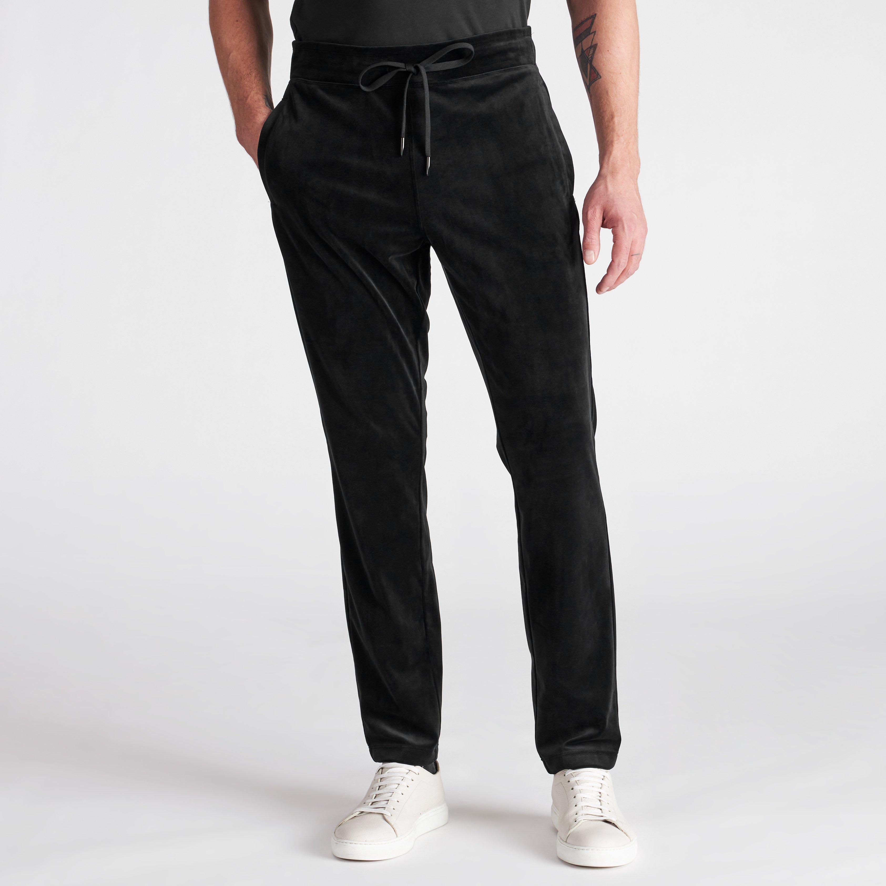 Drawstring Velour Stretch Sweatpants image 1