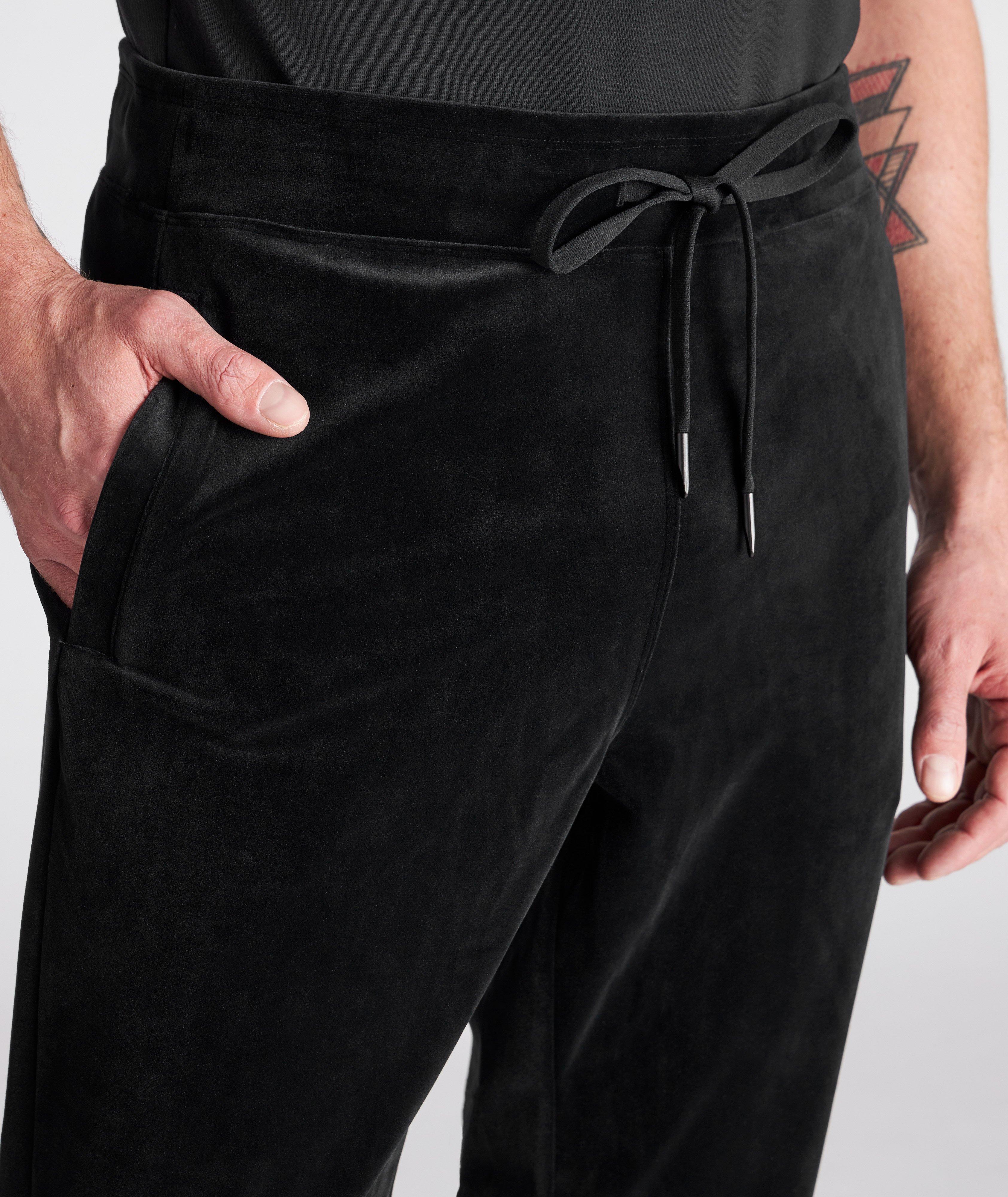 Drawstring Velour Stretch Sweatpants image 3