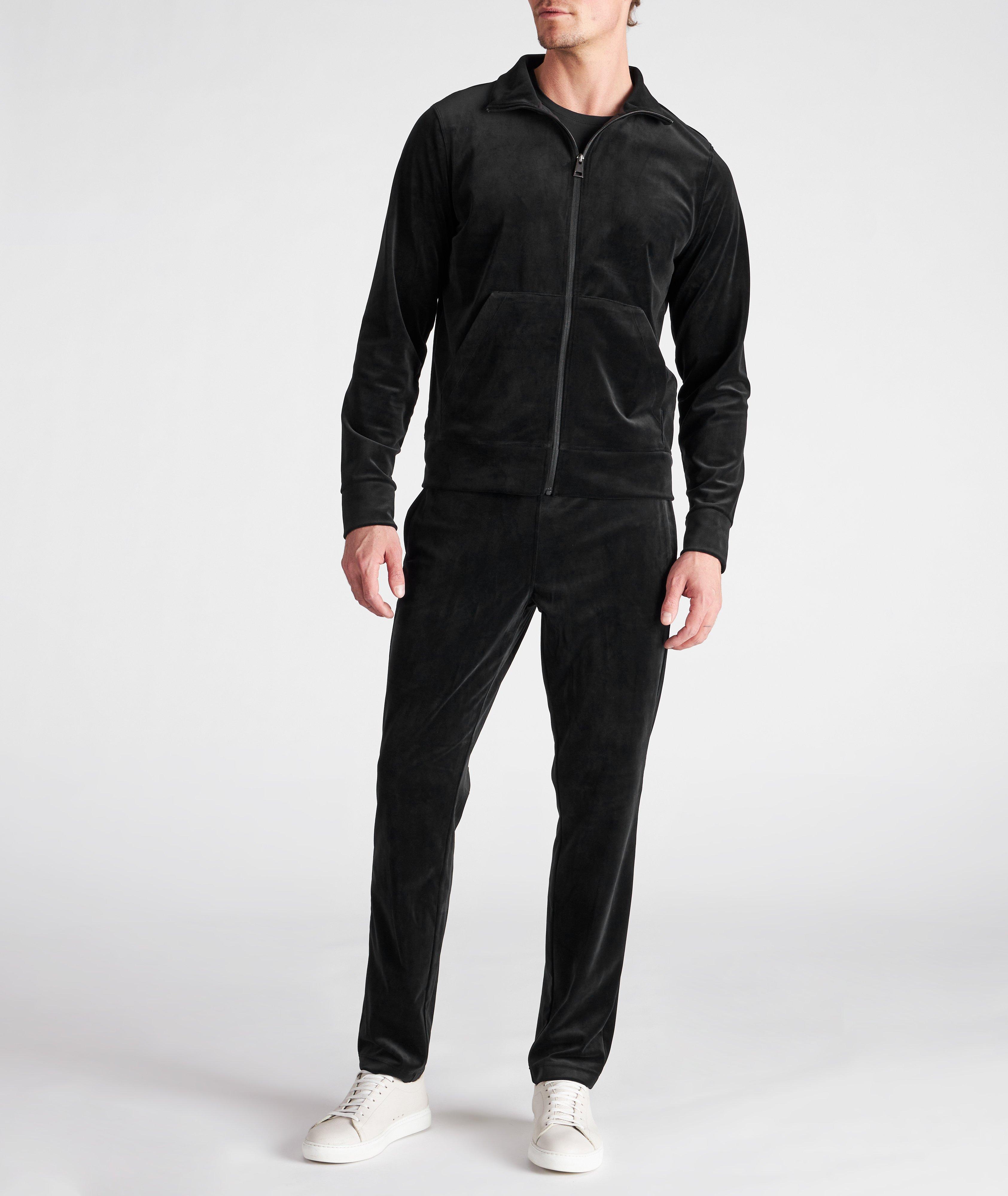 Drawstring Velour Stretch Sweatpants image 4
