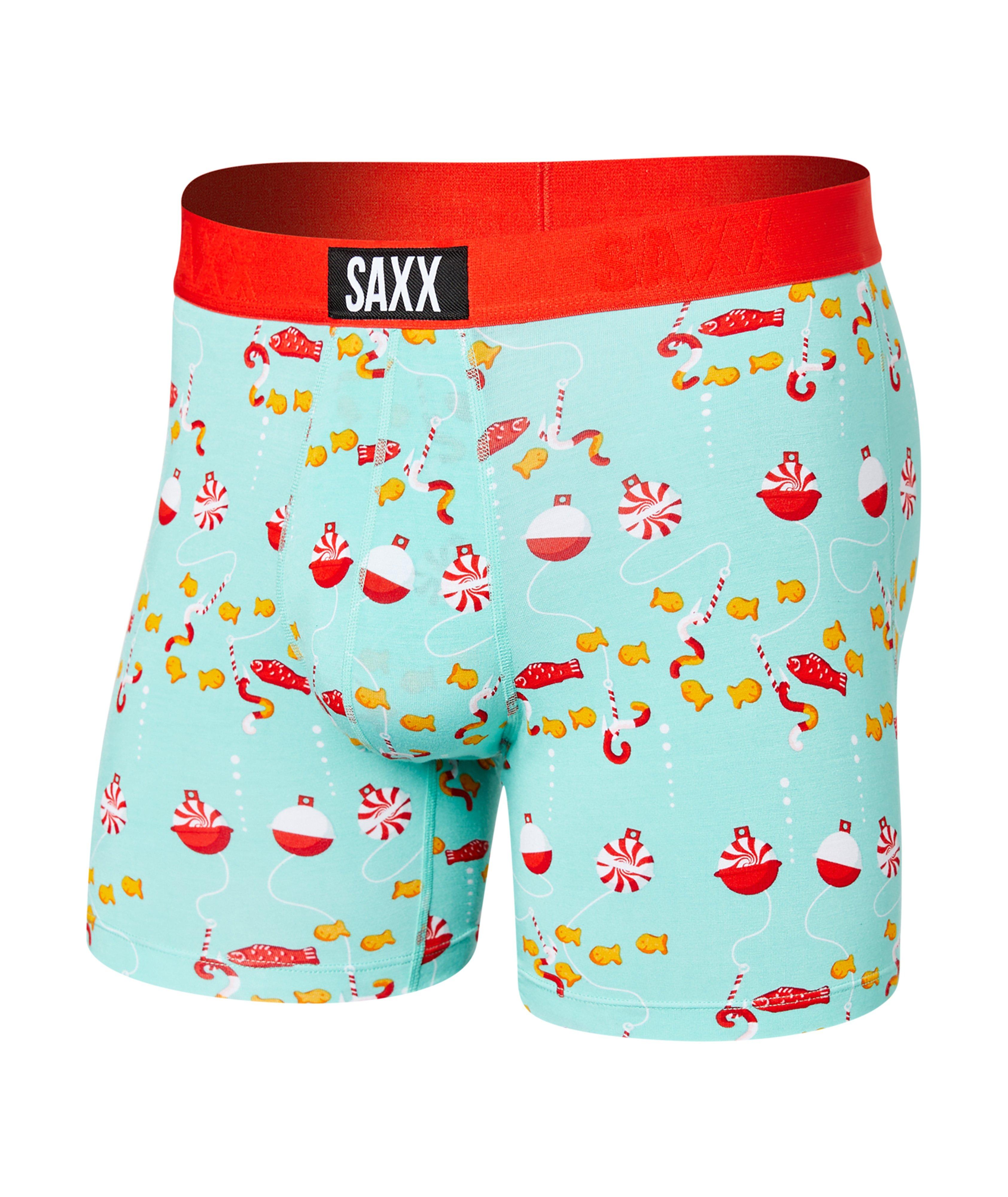 SAXX Slim-Fit Fiji Fish Food Print Vibe Boxer Briefs | Underwear ...