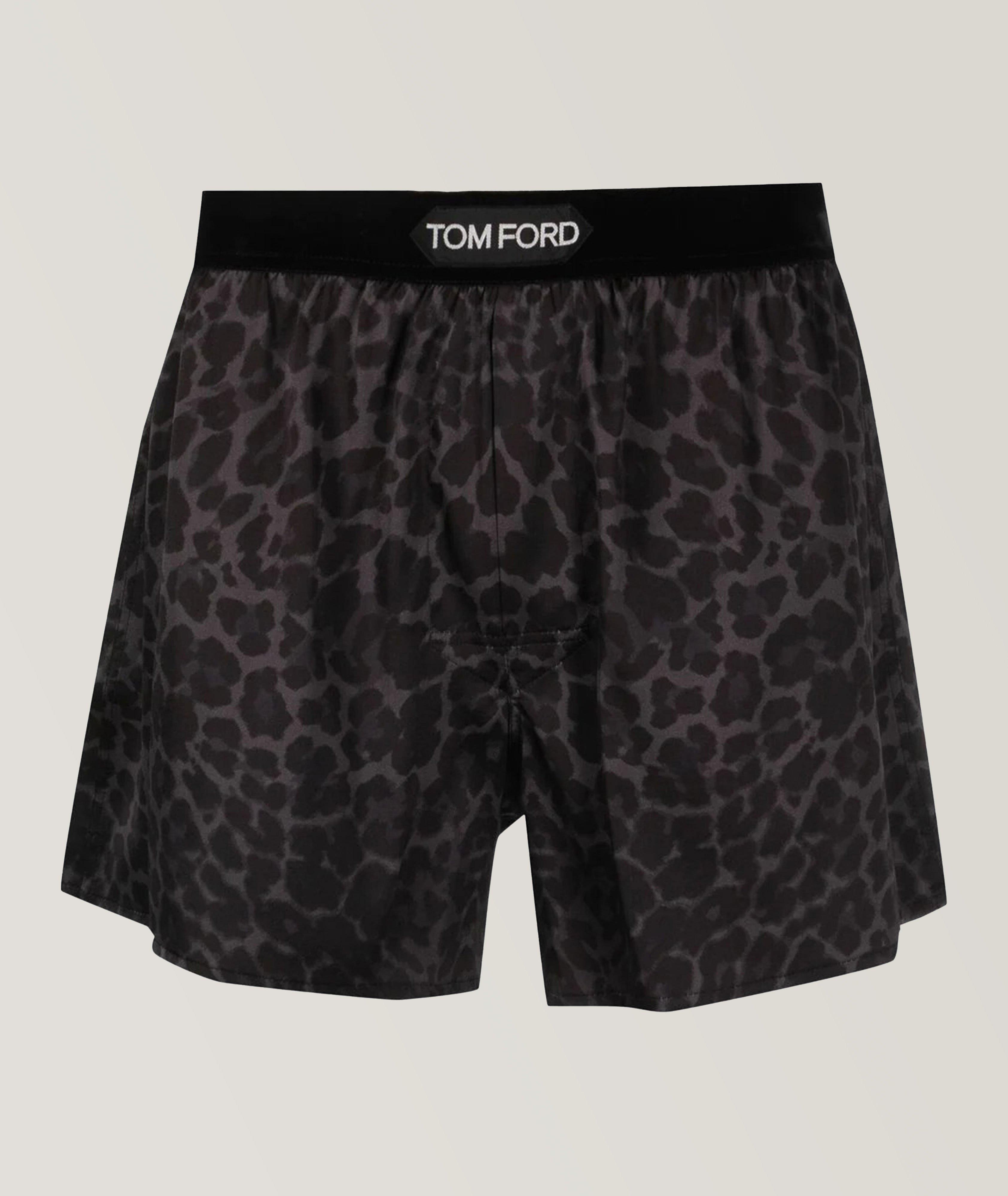 Leopard Printed Silk Boxers