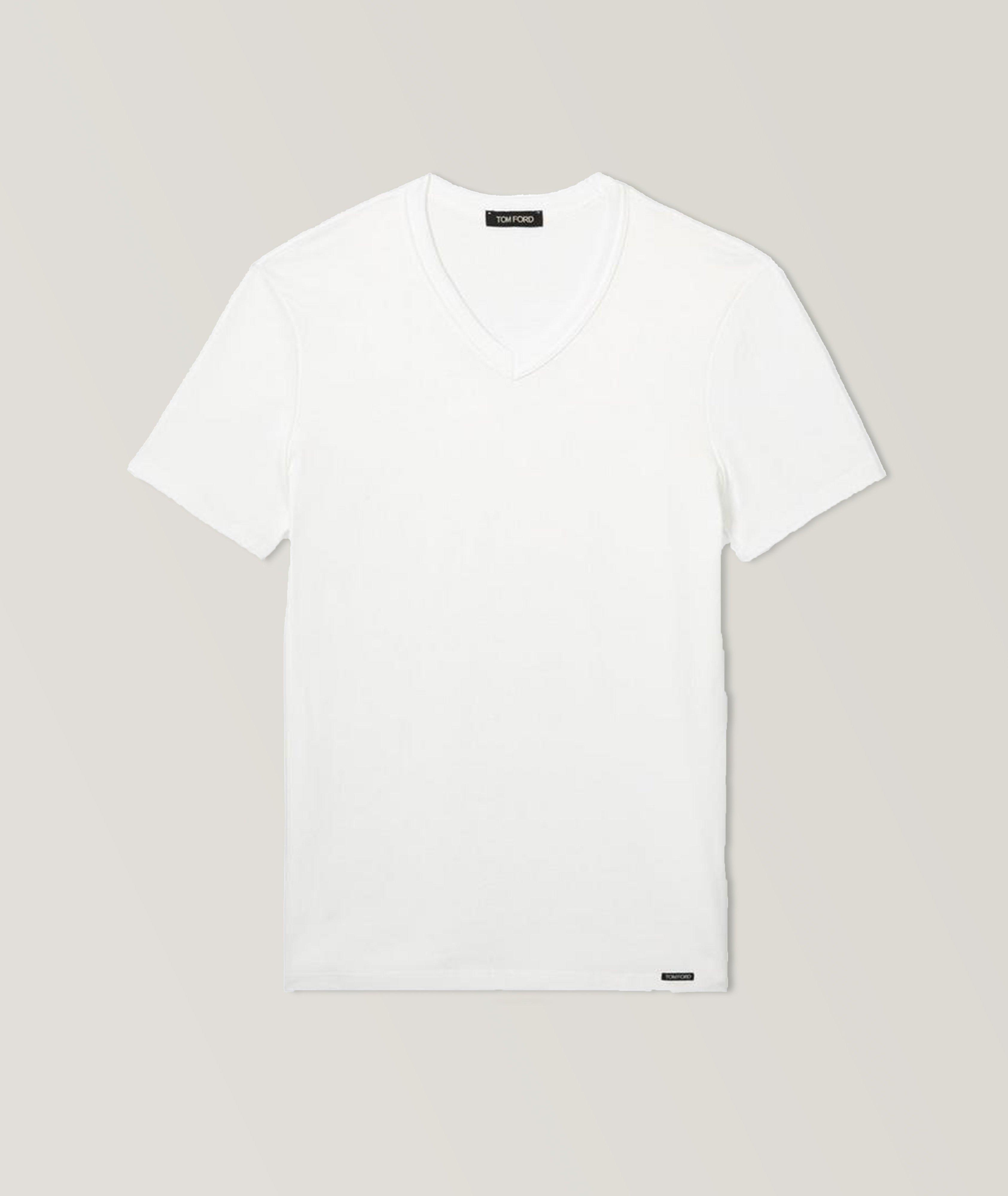 Stretch-Cotton V-Neck T-Shirt