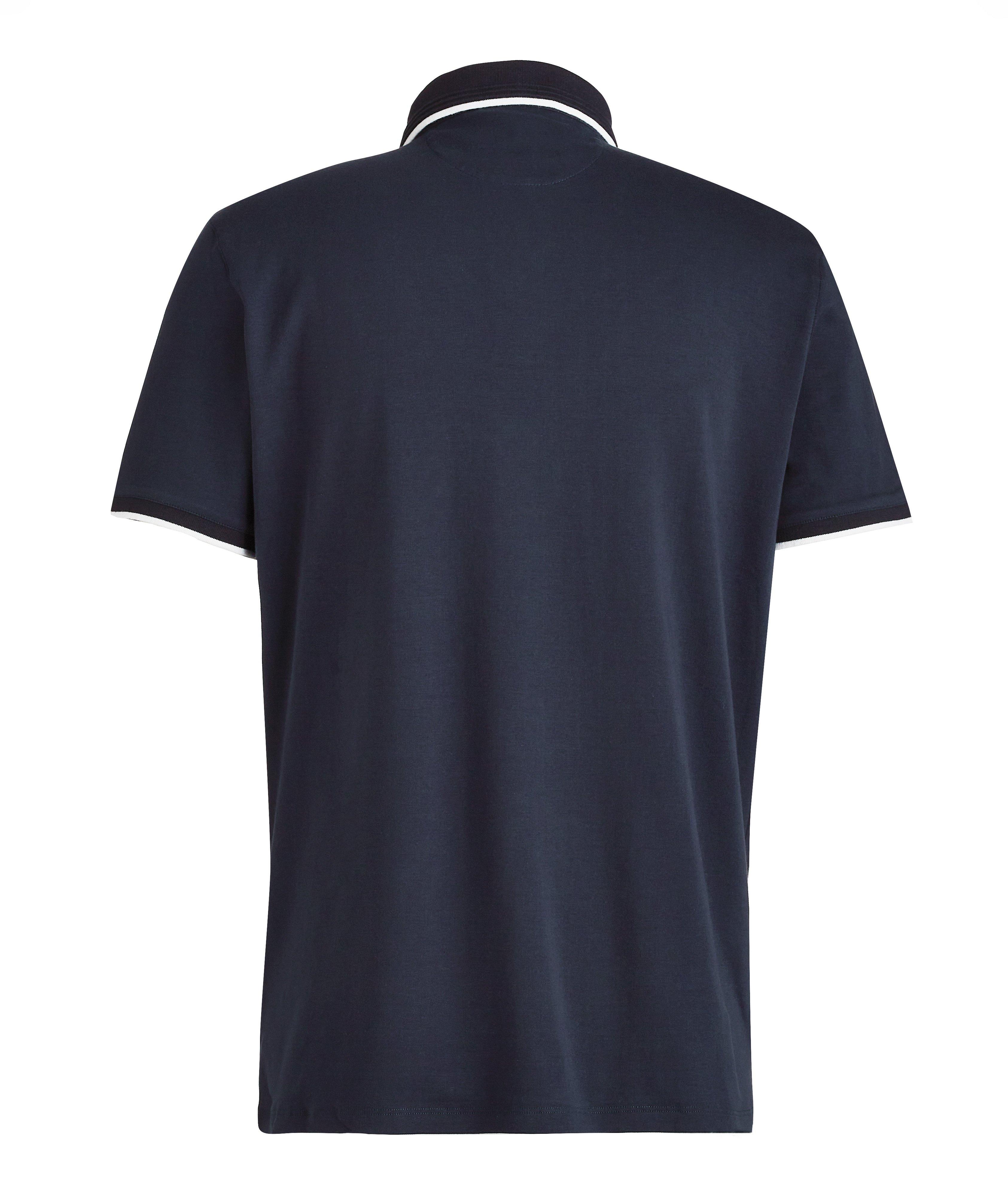 Piping Trim Stretch-Cotton Pique Polo  image 1