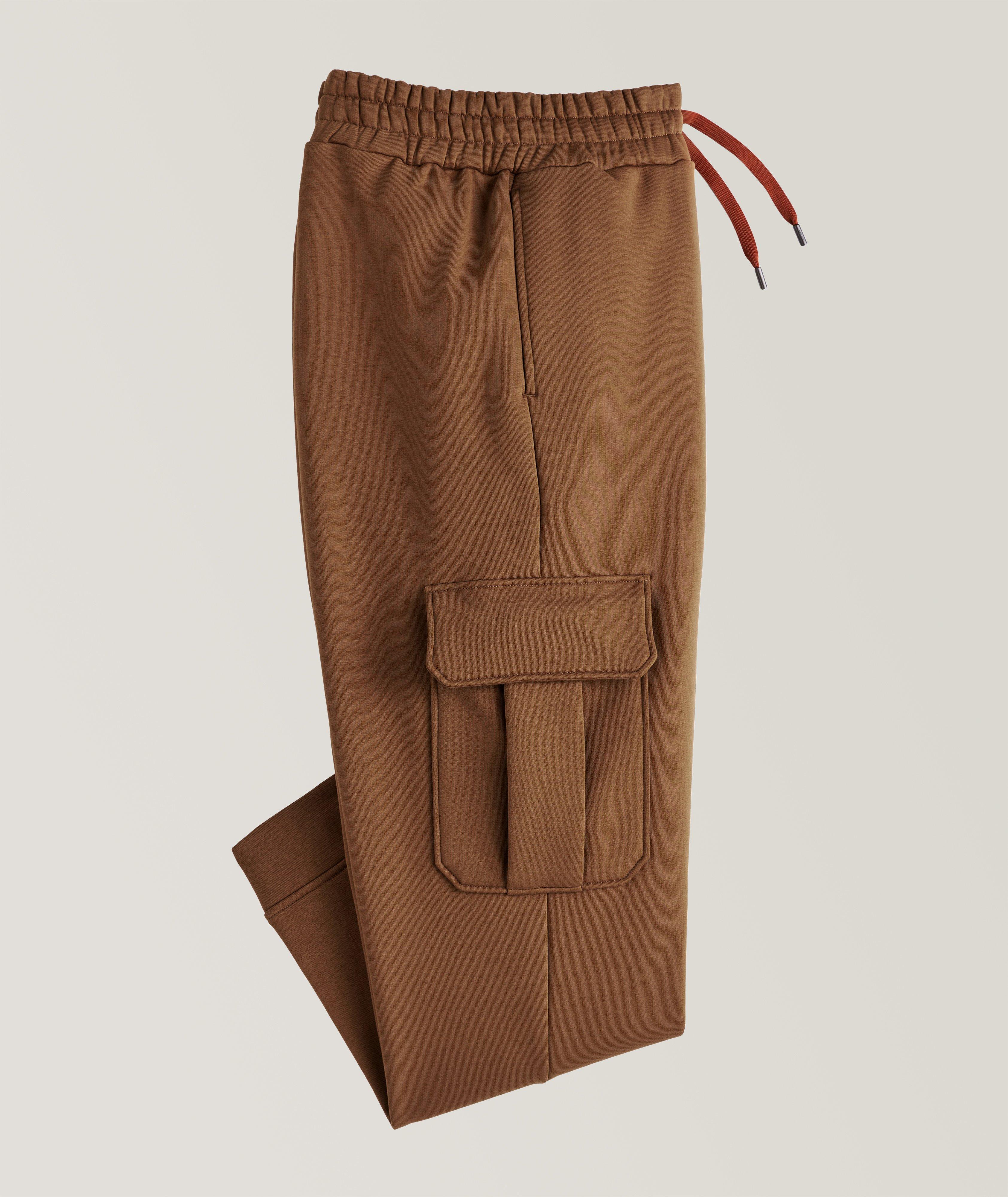 Cotton-Blend Cargo Sweatpants image 0