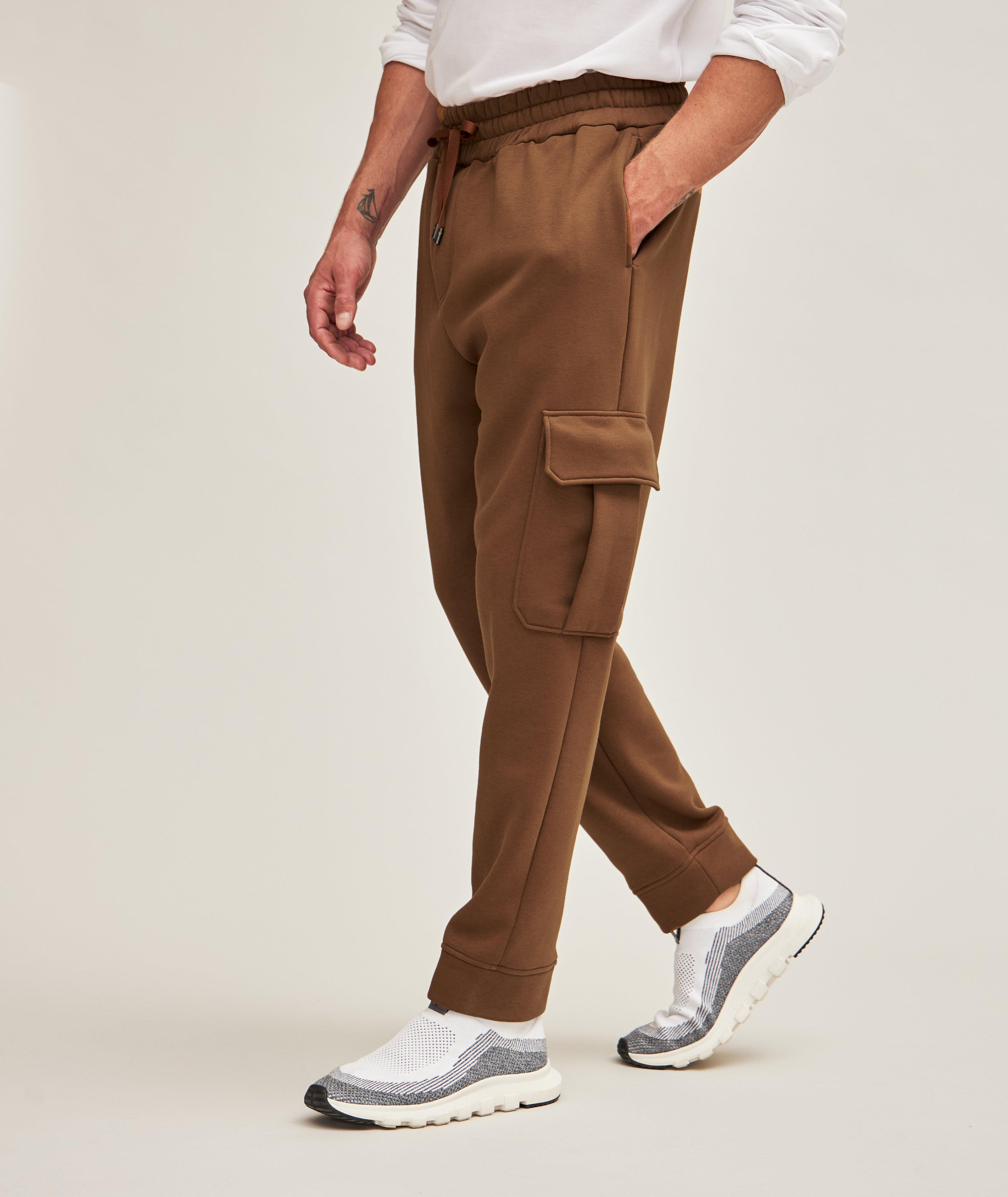 Cotton-Blend Cargo Sweatpants image 6