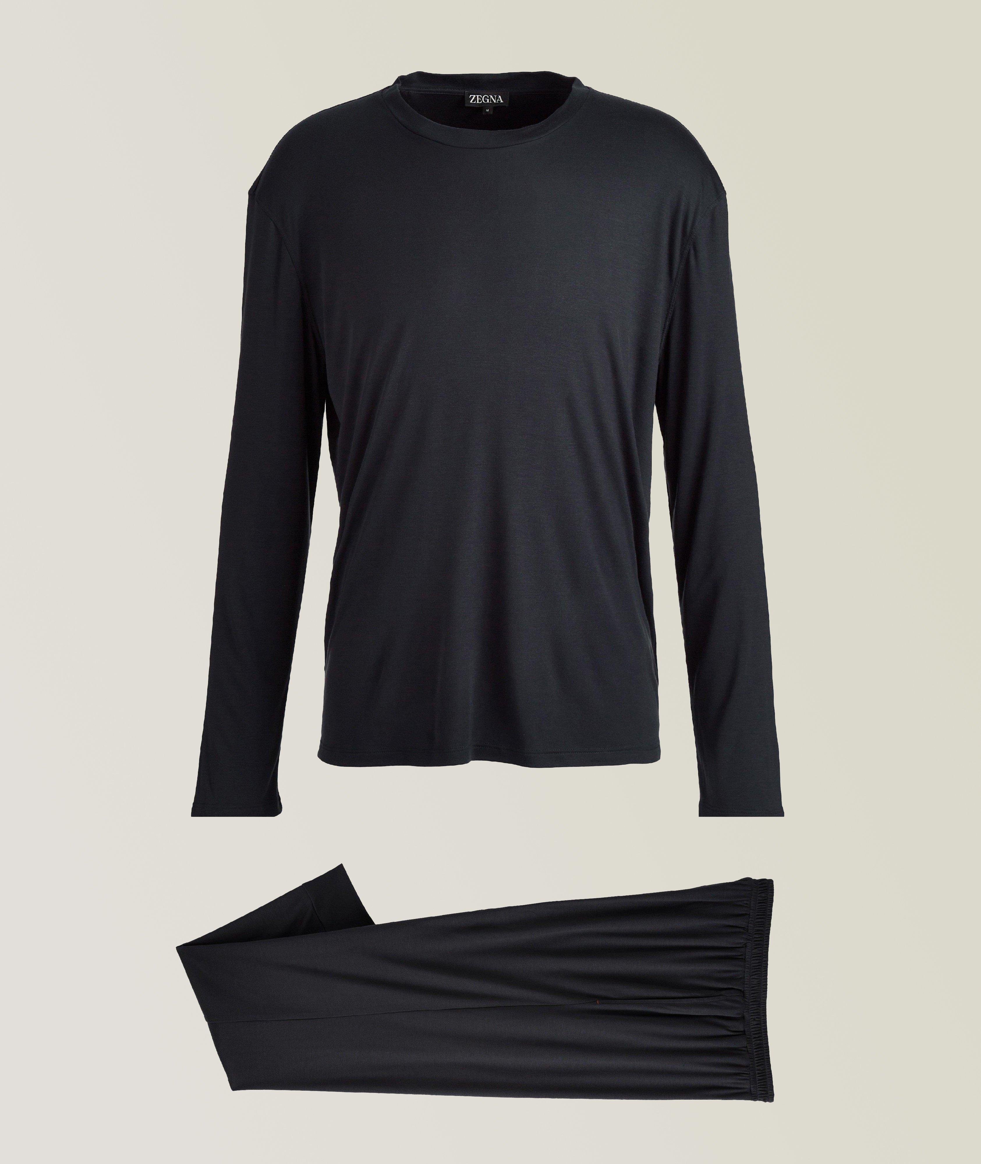 Long-Sleeve Packable Lyocell Pj Set image 0