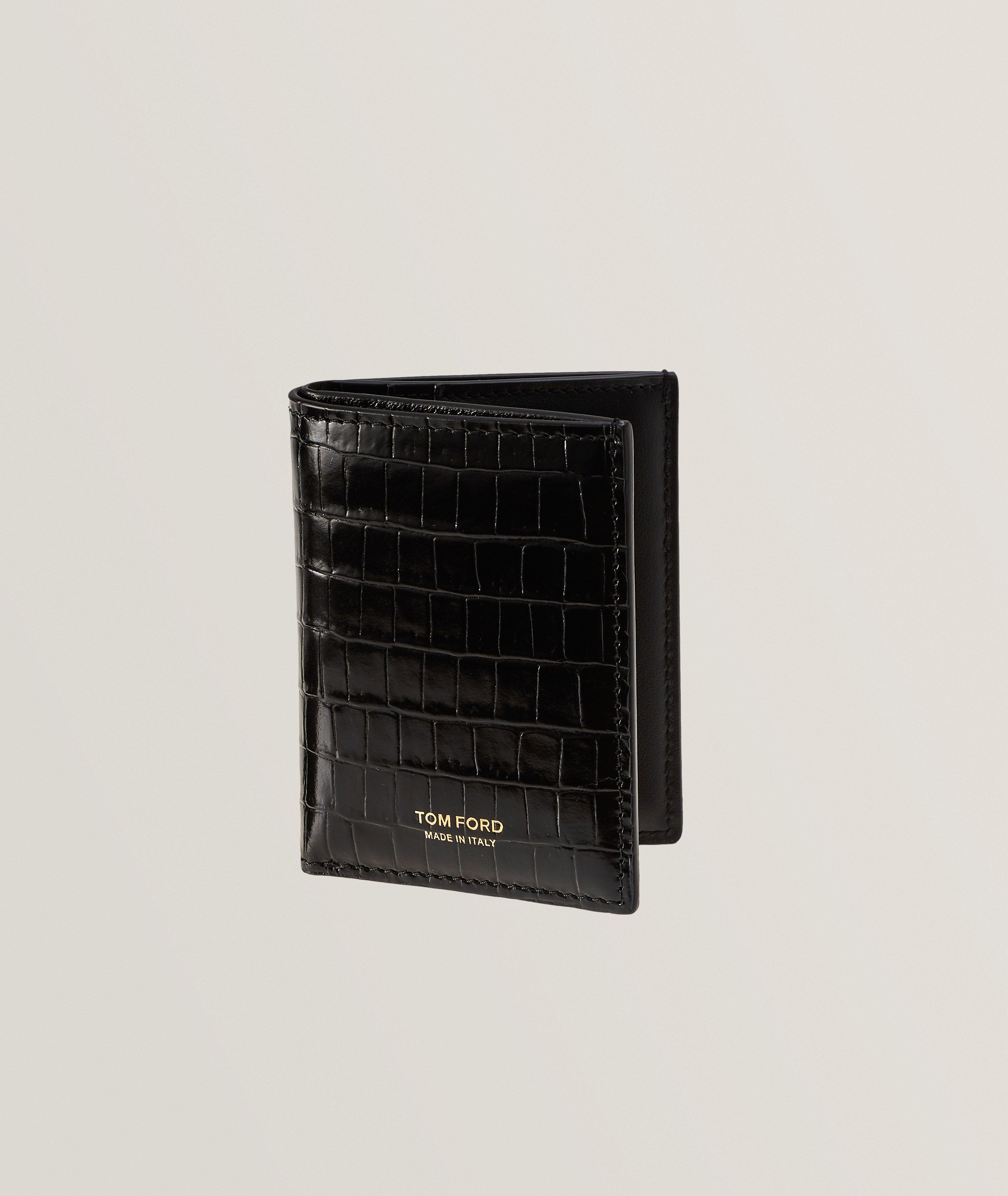 Crocodile Pattern Leather Bifold Wallet