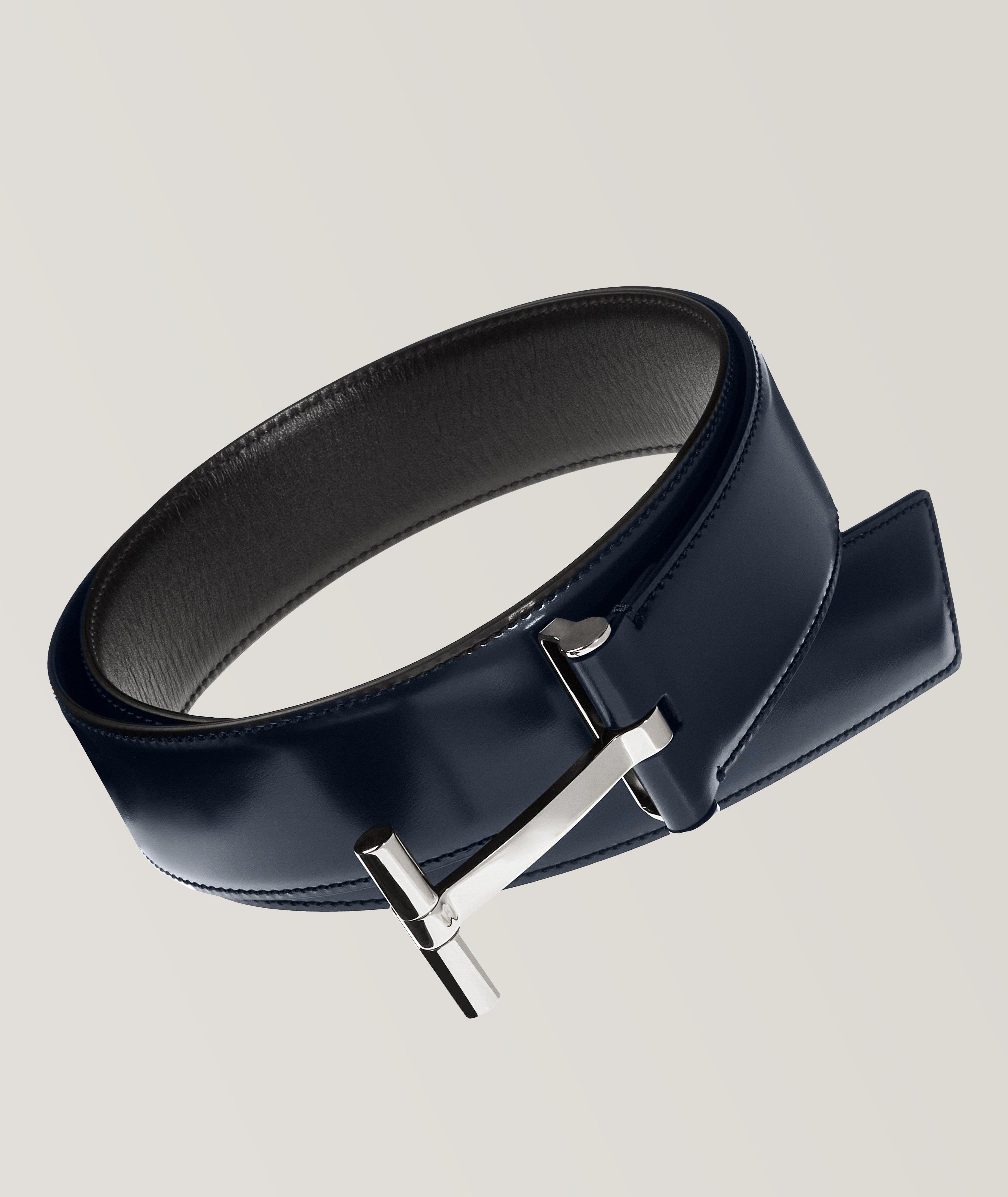 Classic T-Buckle Leather Belt