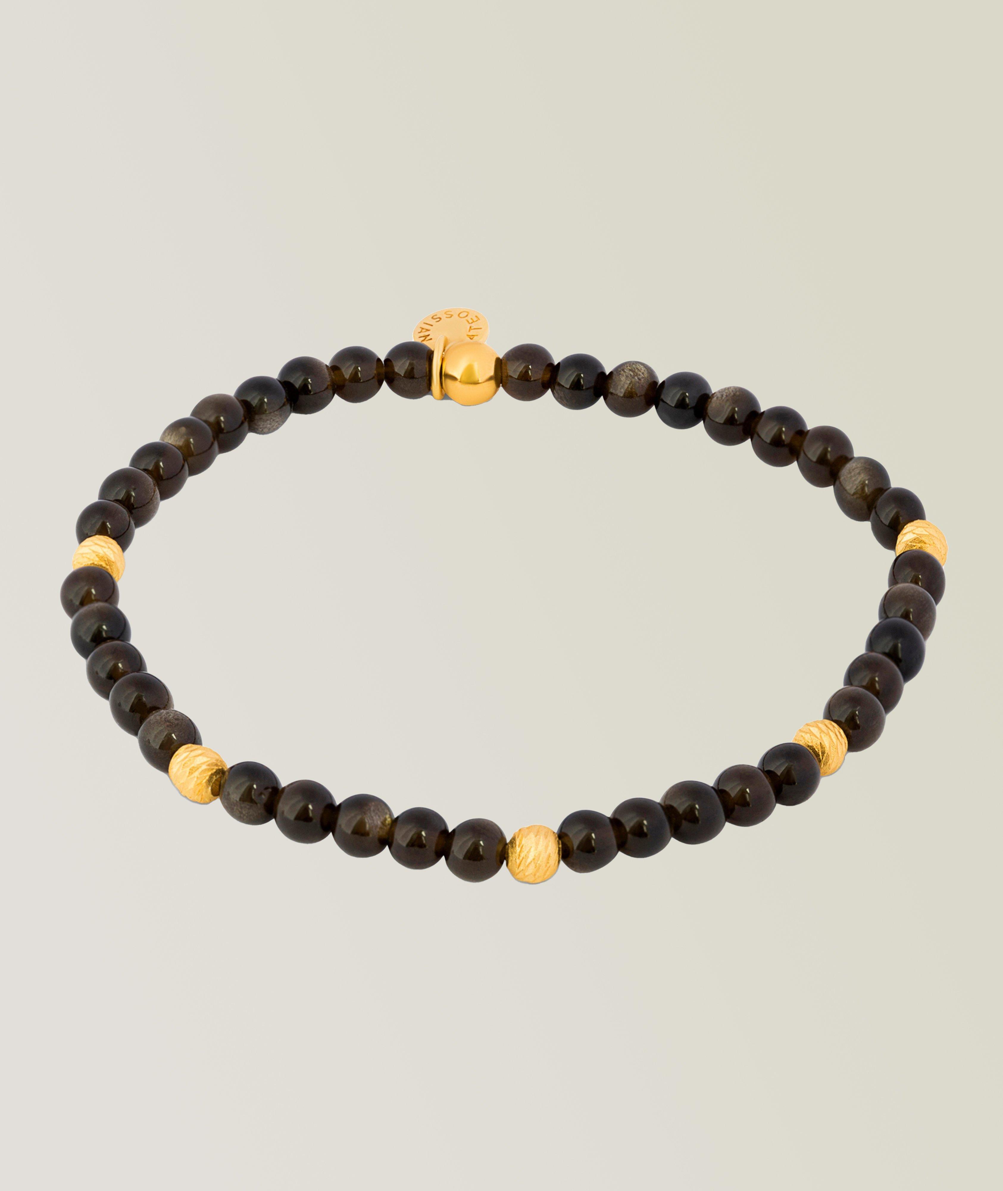 Tateossian Obsidian Graffiato Beaded Bracelet | Jewellery & Cufflinks ...