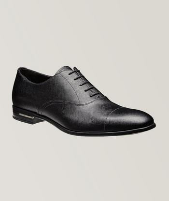 Prada Brushed Leather Derbies | Dress Shoes | Harry Rosen