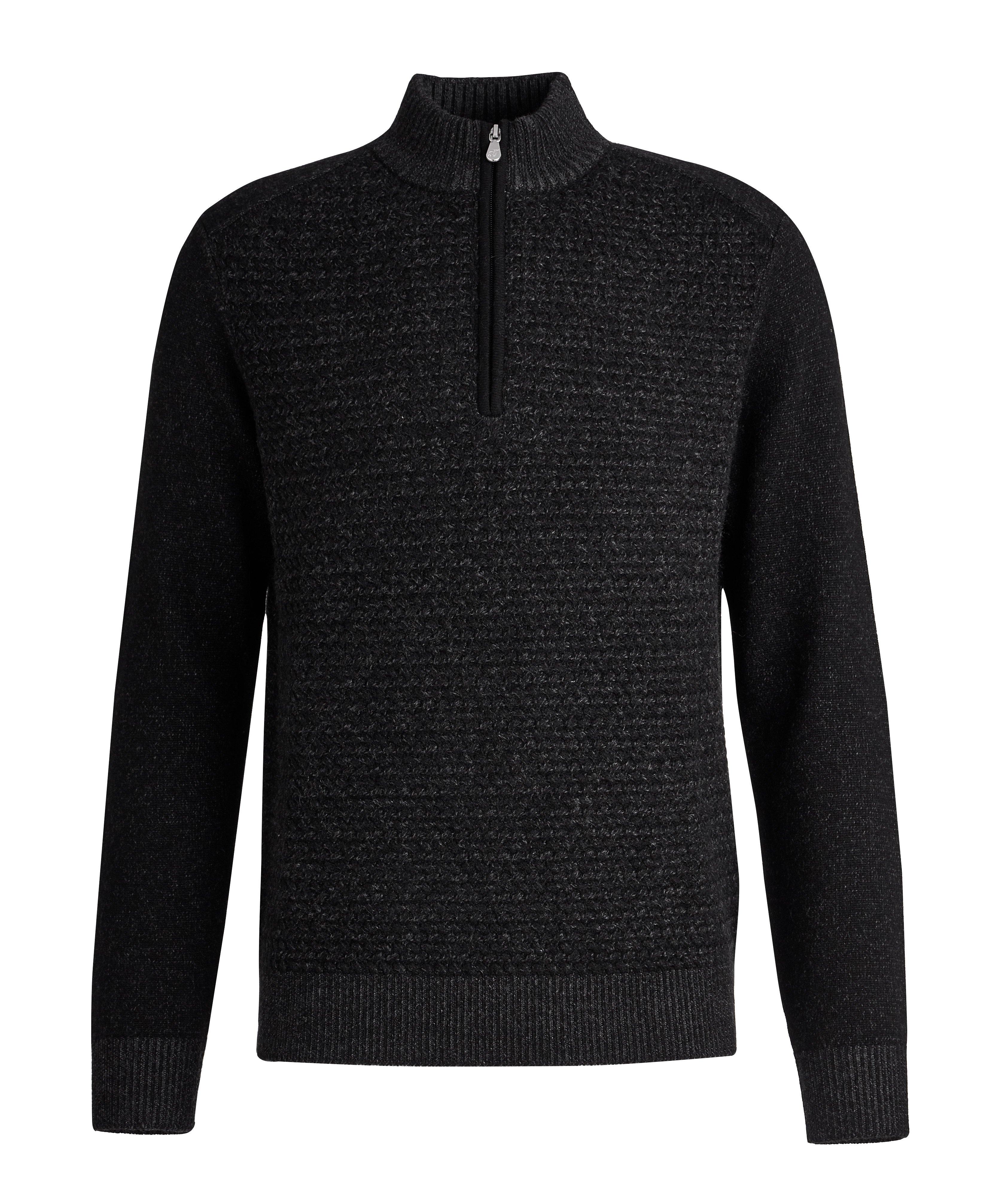 Raffi Quarter-Zip Wool-Blend Mock Neck Sweater | Sweaters & Knits ...