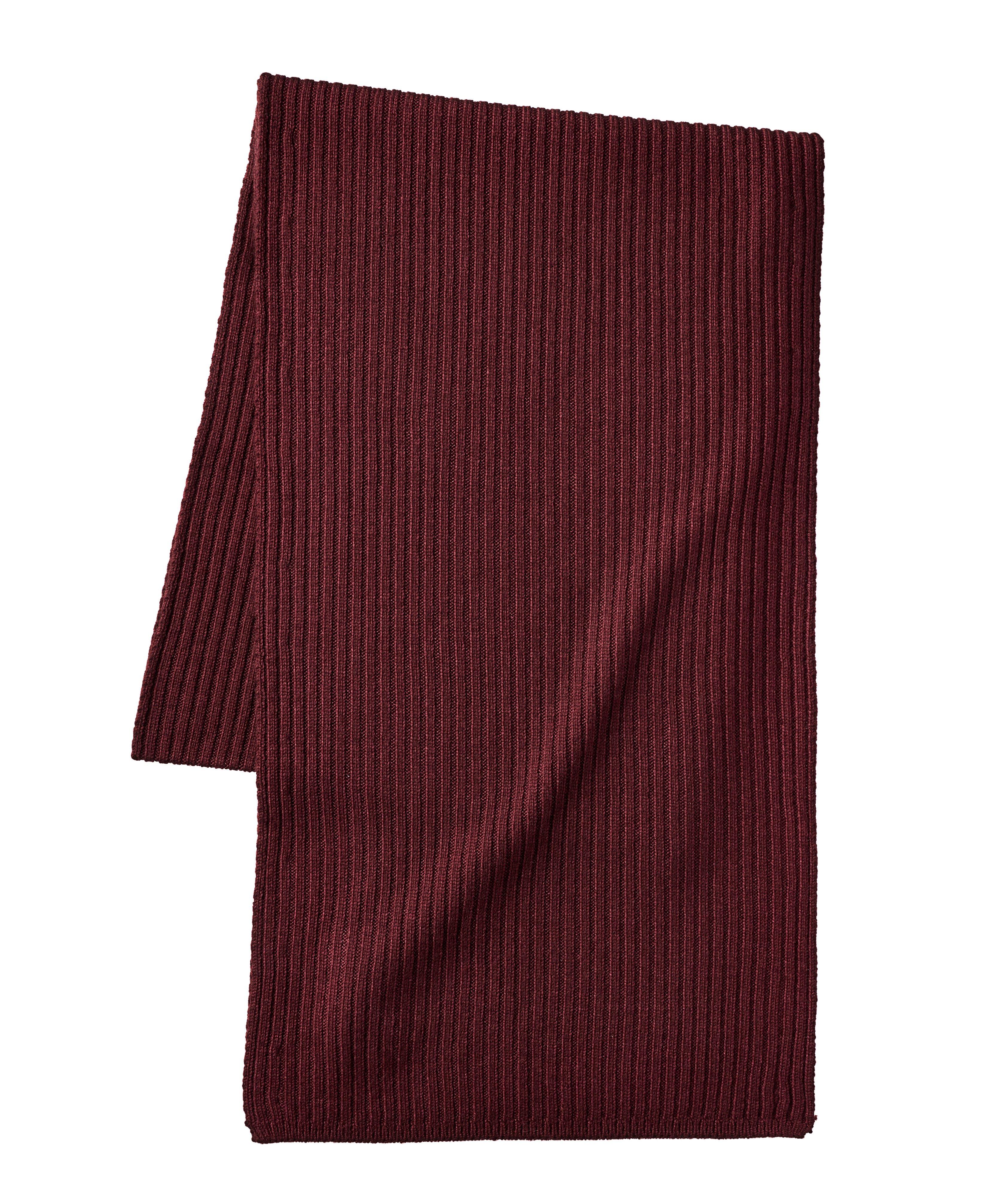 Ribbed Merino Wool Scarf image 0
