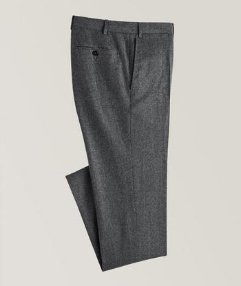 Canali Micro Twill Stretch-Cotton Dress Pants, Pants