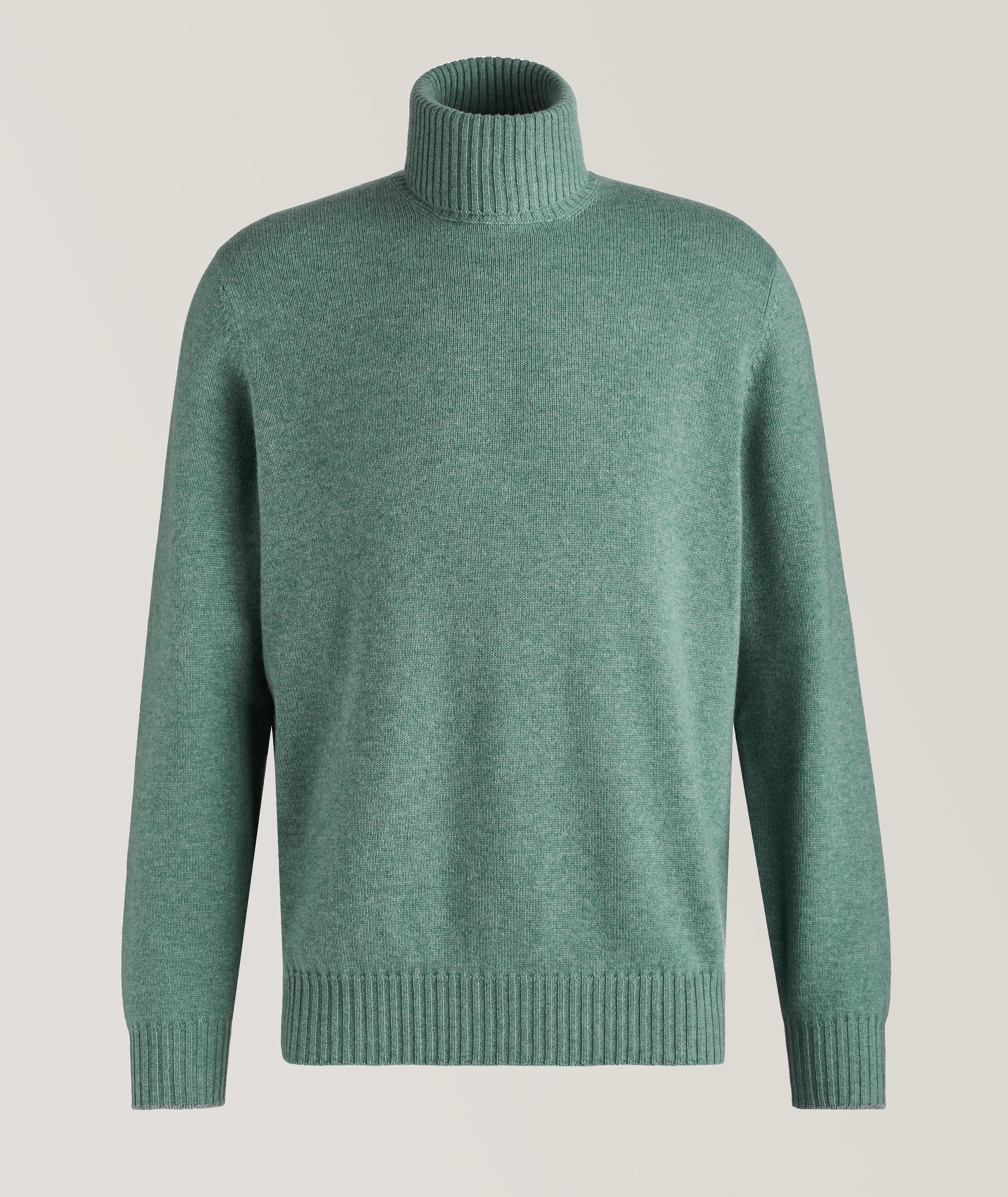 Brunello Cucinelli Cashmere Turtleneck Top In Green , Men's Size XL