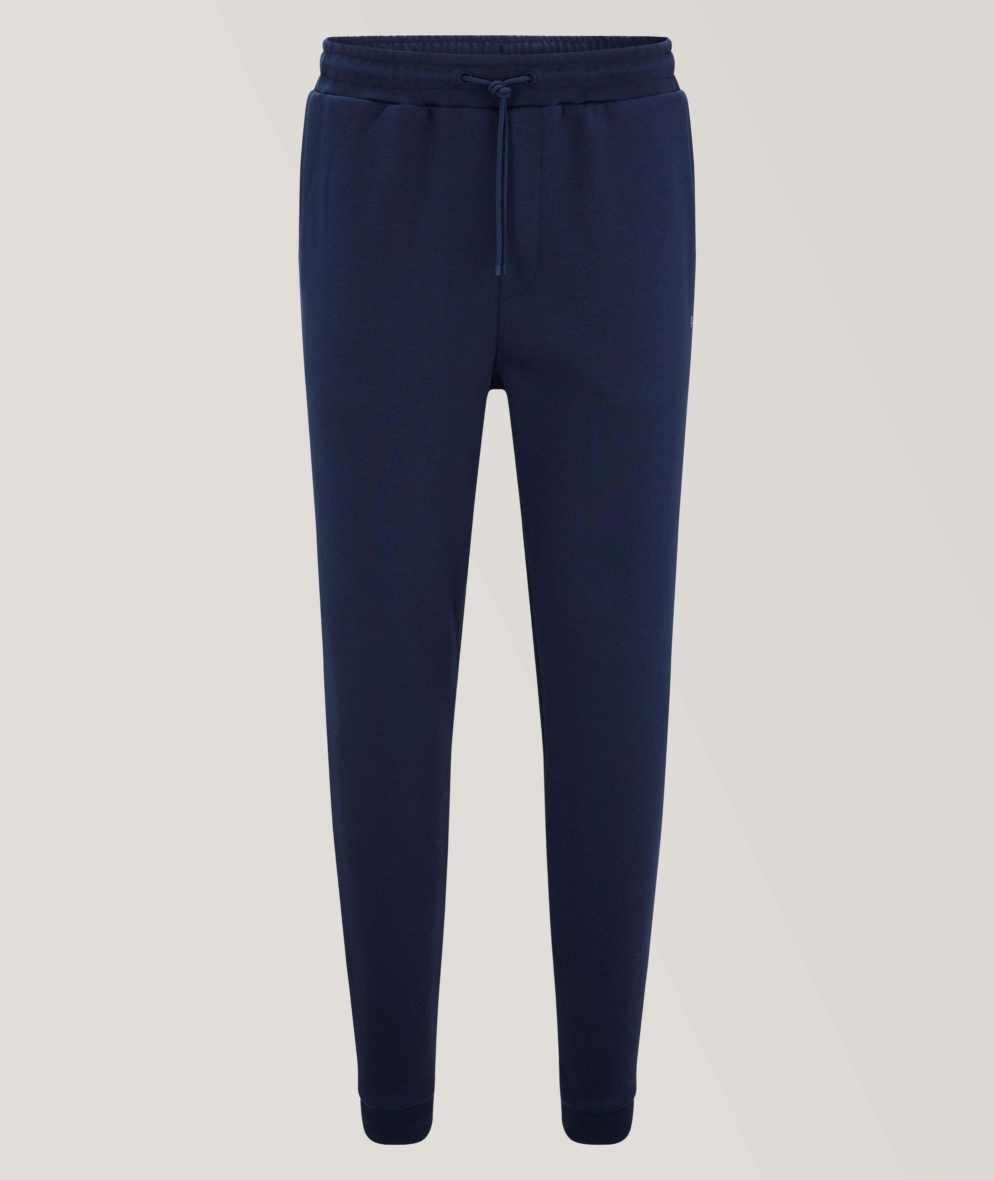BOSS Pantalon De Survêtement Coton Logo Incurvé En Bleu | Taille Homme TTG