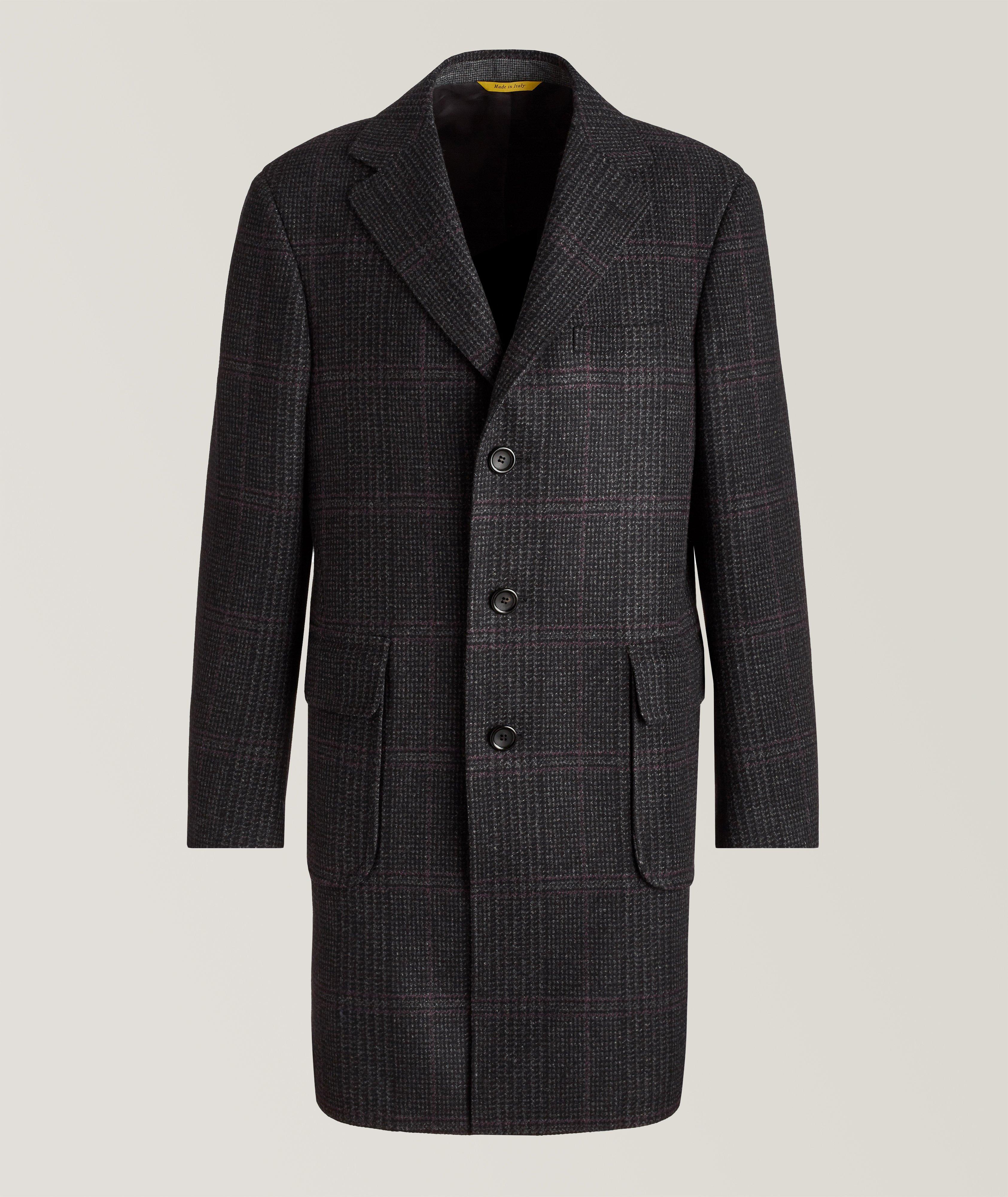 Kei Wool-Cashmere Plaid Overcheck Car Coat image 0