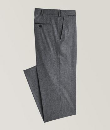 Canali Kei Stretch-Wool Flannel Dress Pants | Dress Pants | Harry