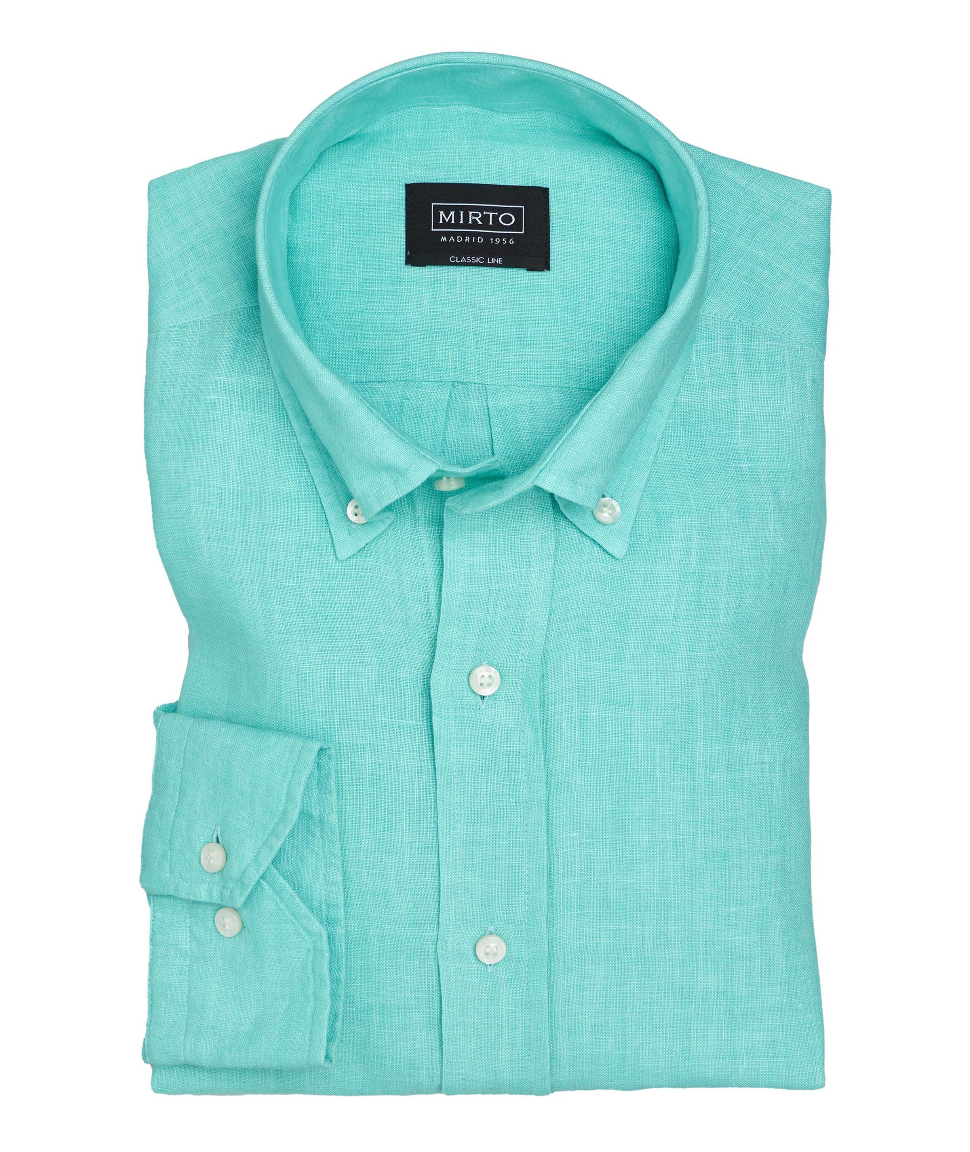 Solid Linen Dress Shirt image 0