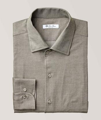 LORO PIANA Camp-Collar Cotton and Silk-Blend Shirt for Men