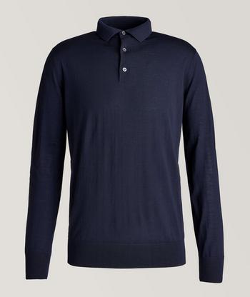 Zegna x The Elder Statesman Oasi Cashmere Waffle-Knit Polo 