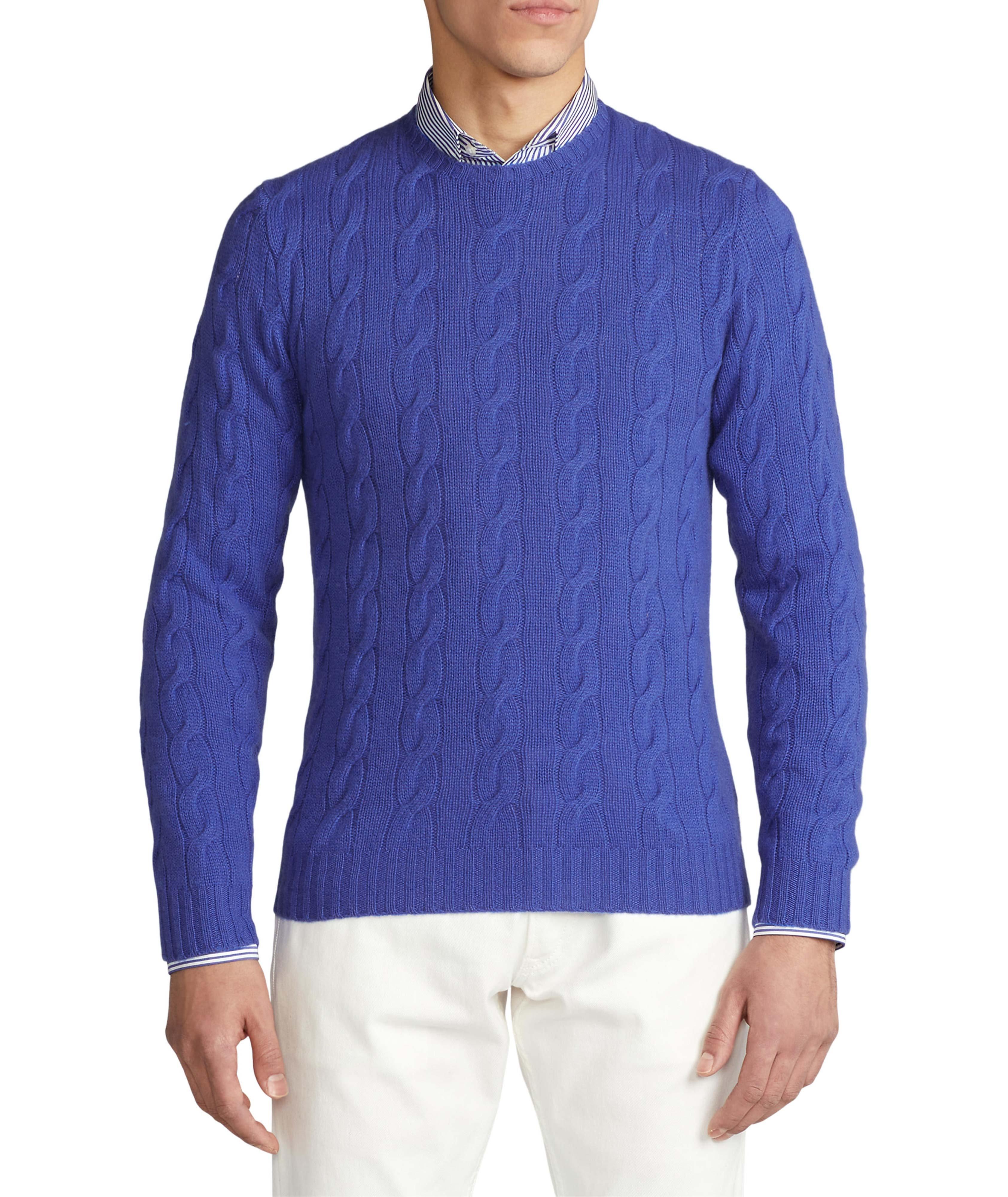 Ralph Lauren Purple Label Cable-Knit Cashmere Sweater | Sweaters ...