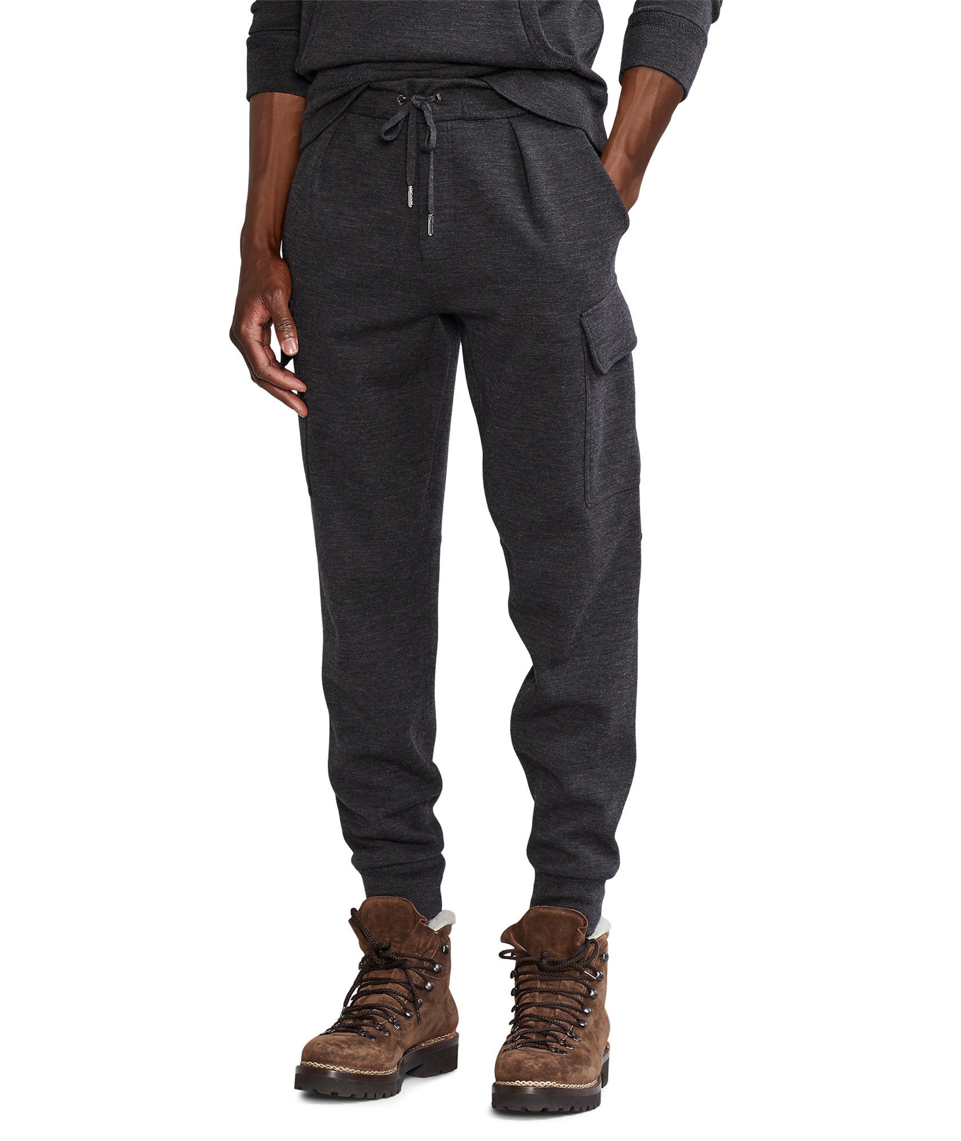 Double-Knit Cargo Jogger Pants image 3