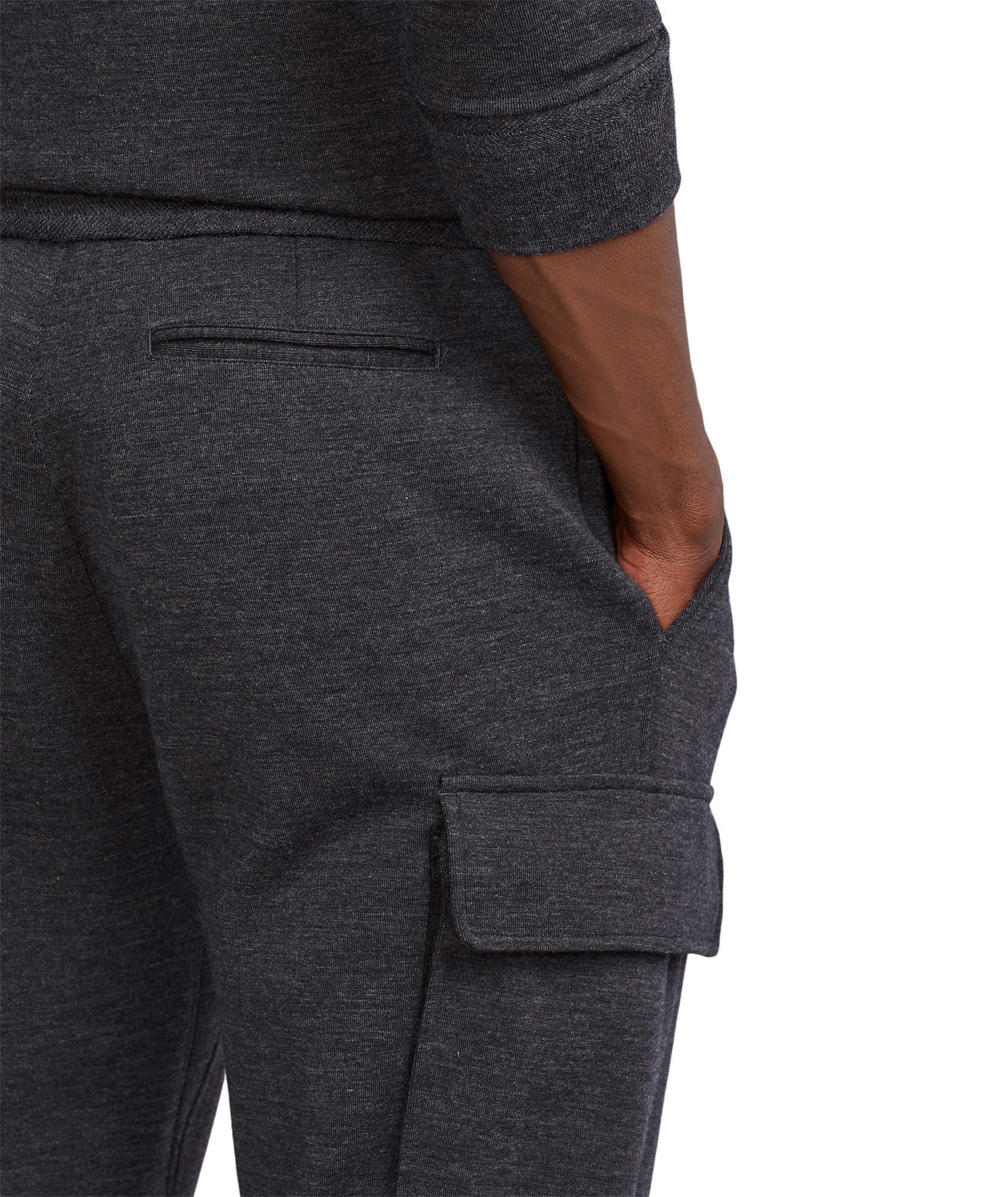 Double-Knit Cargo Jogger Pants image 4