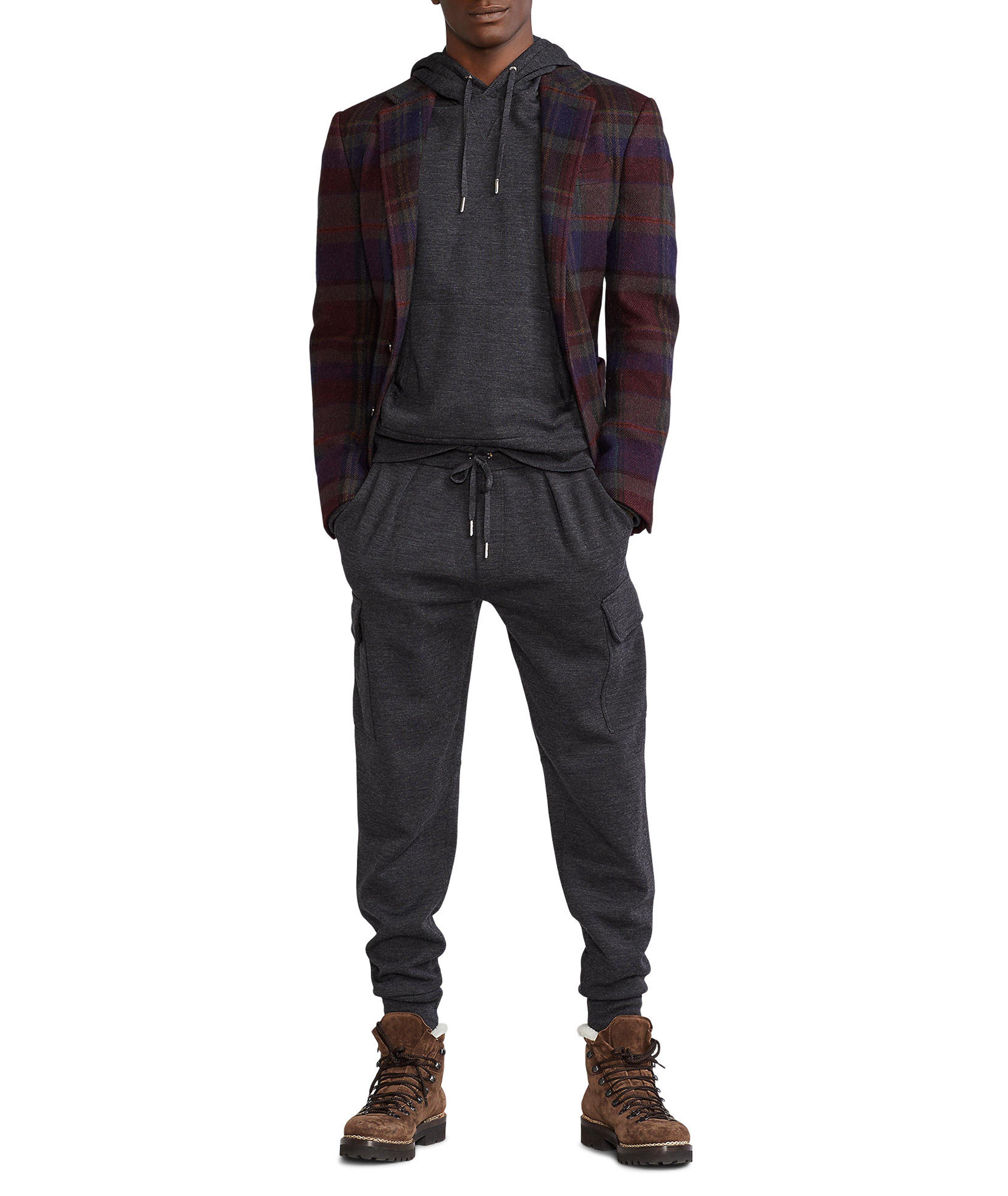 Double-Knit Cargo Jogger Pants image 5