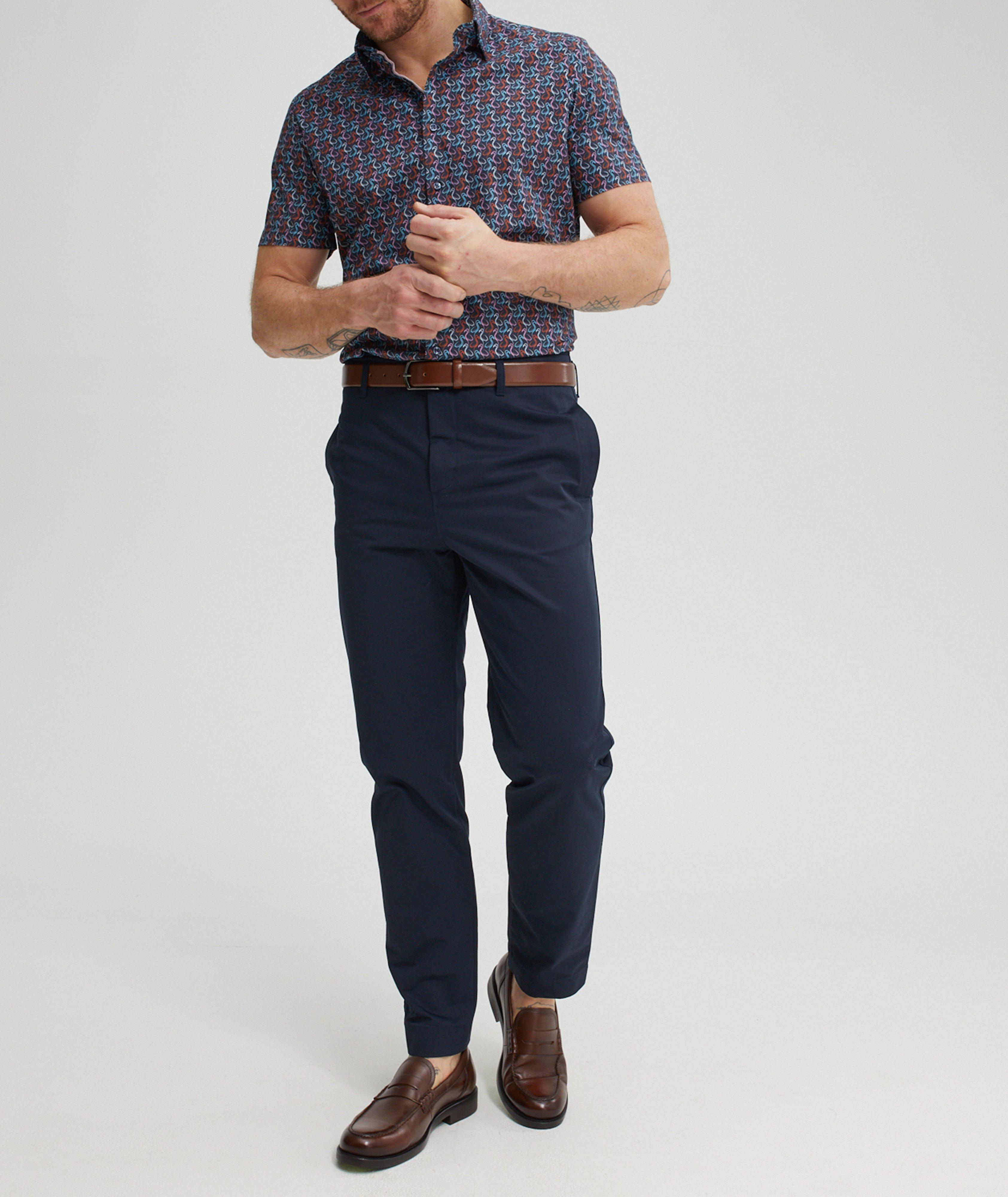 Flamingo Printed Cotton-Poplin Sport Shirt image 4