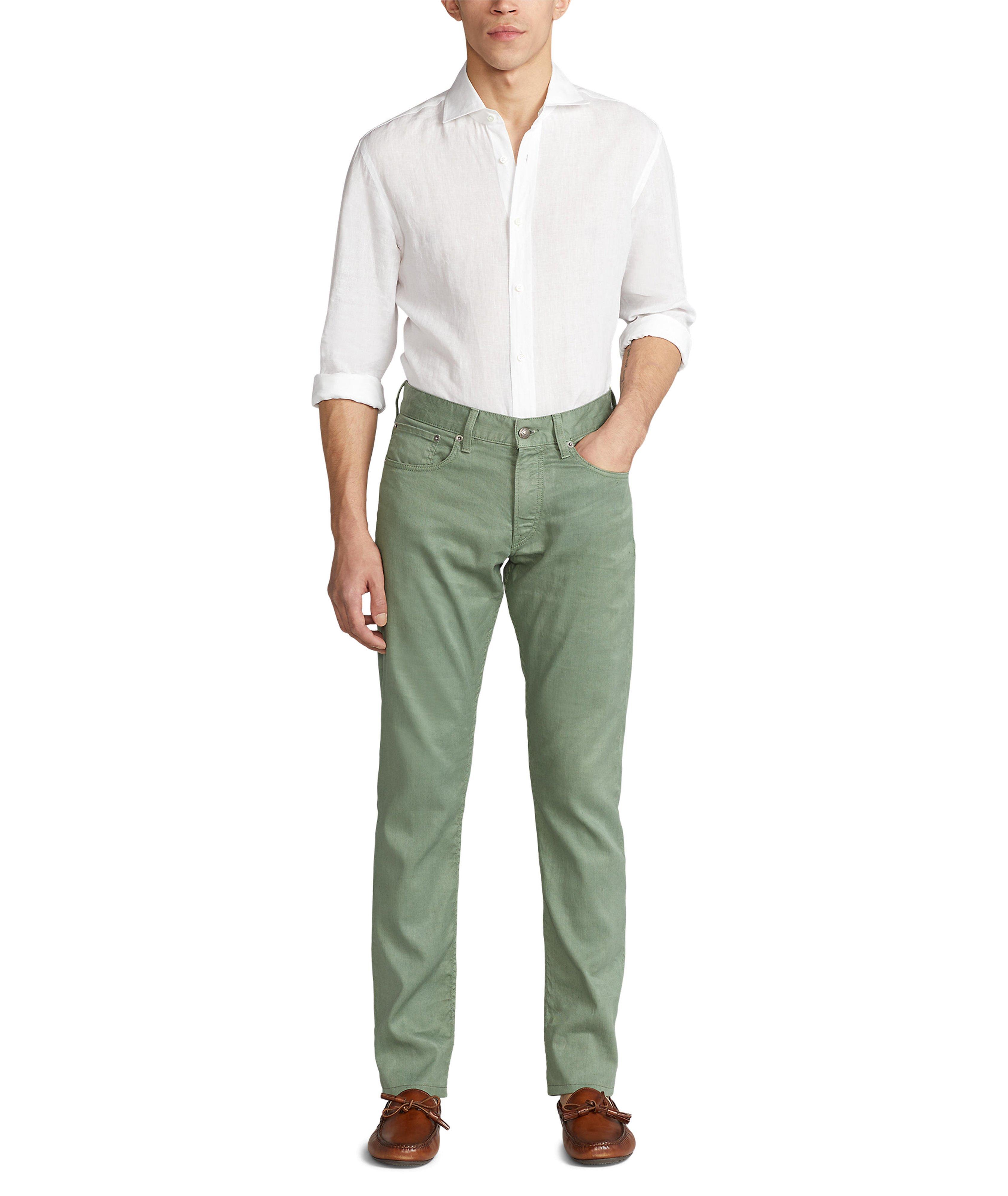 Five-Pocket Linen-Cotton Pants image 4