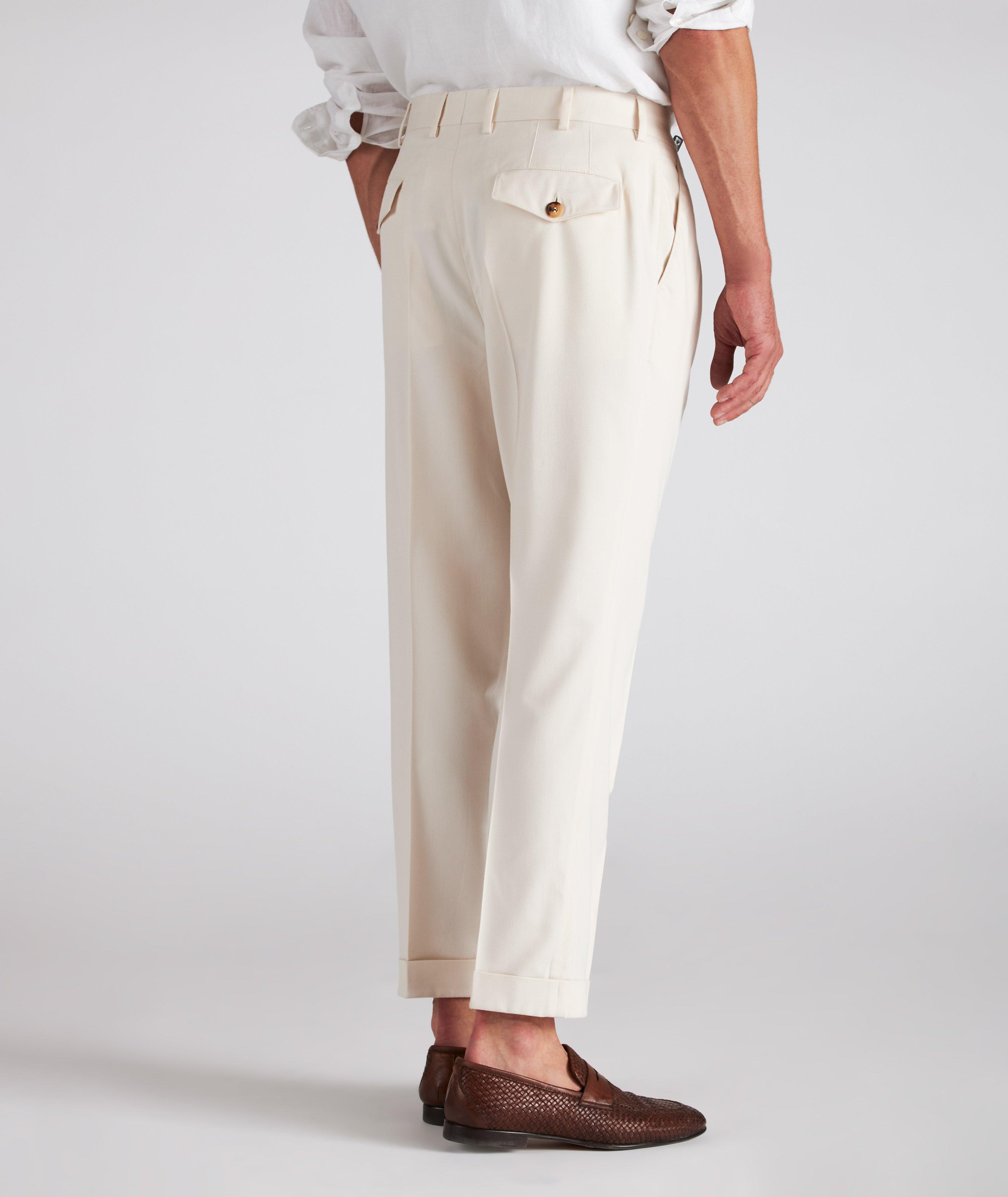 Wool-Cotton Double Pleated Pants image 1