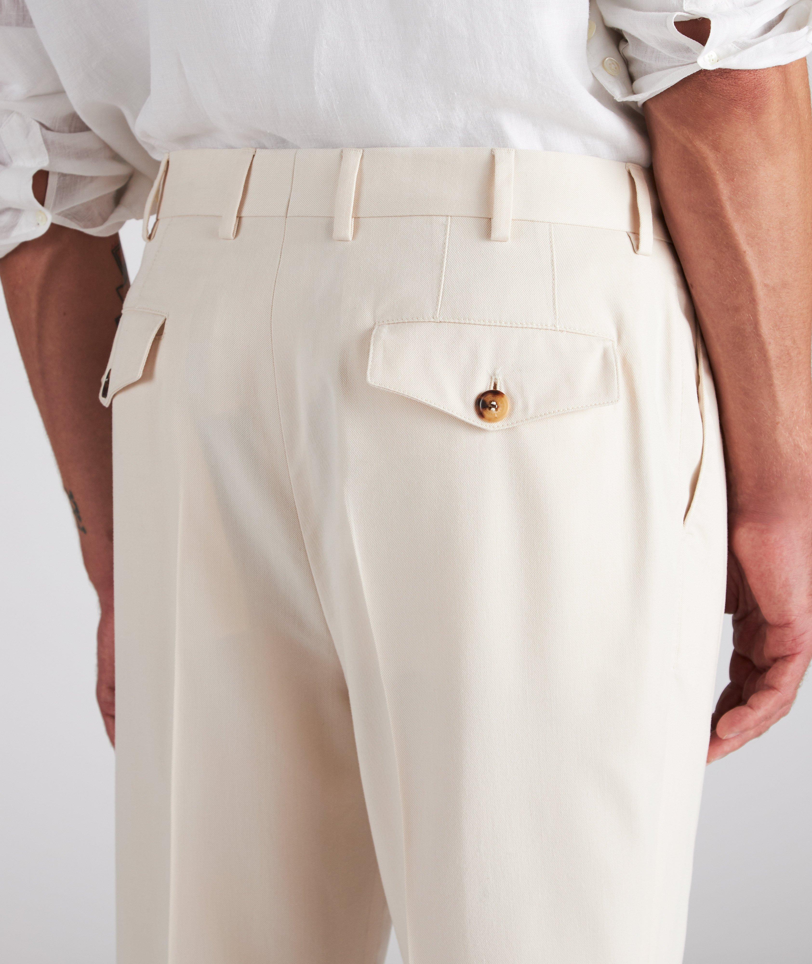 Wool-Cotton Double Pleated Pants image 3