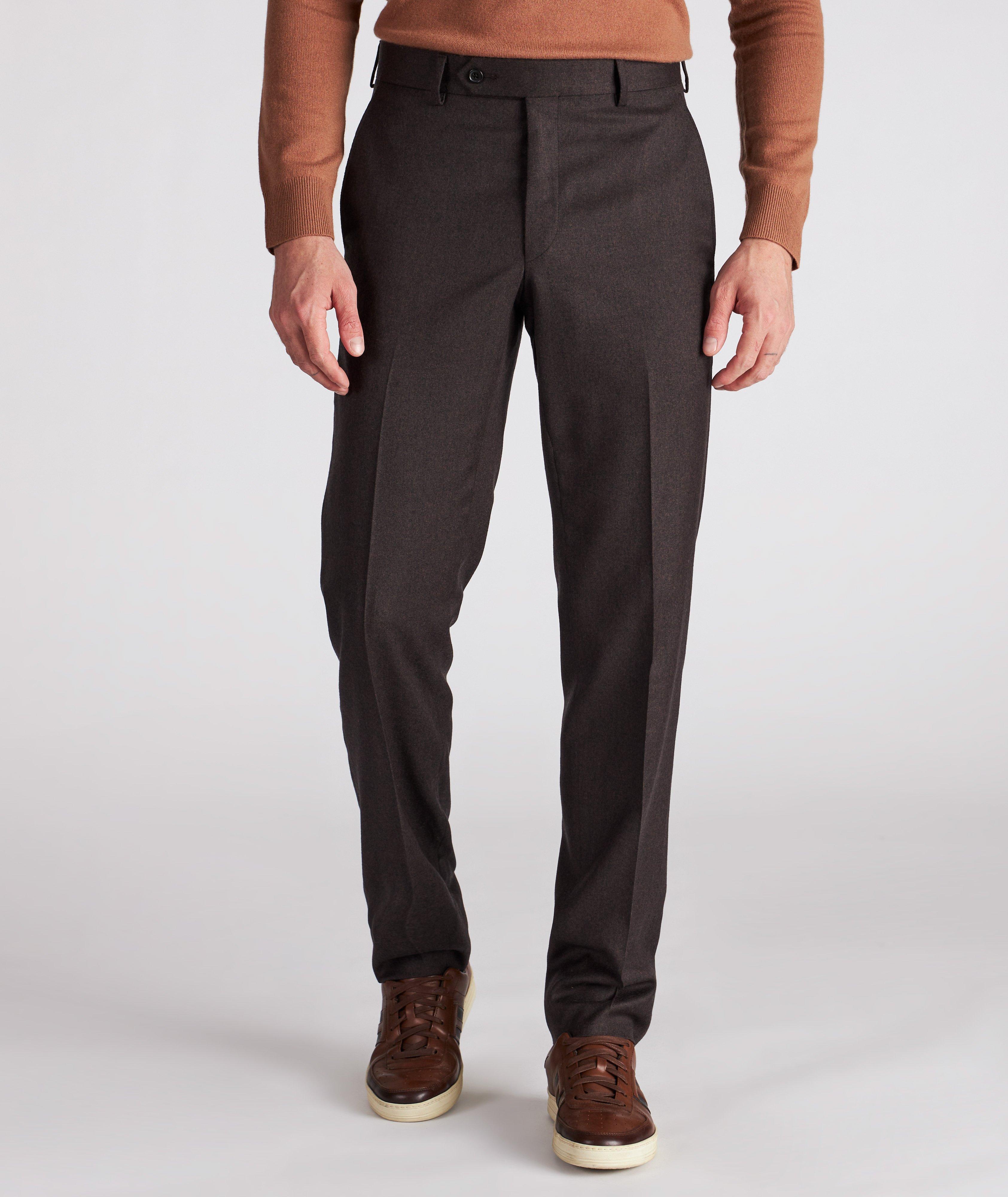 Samuelsohn Slim Fit Flannel Wool Dress Pants | Dress Pants | Final Cut