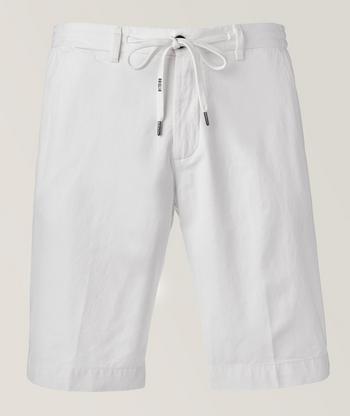 Eleventy Drawstring Stretch-Cotton Shorts, Shorts