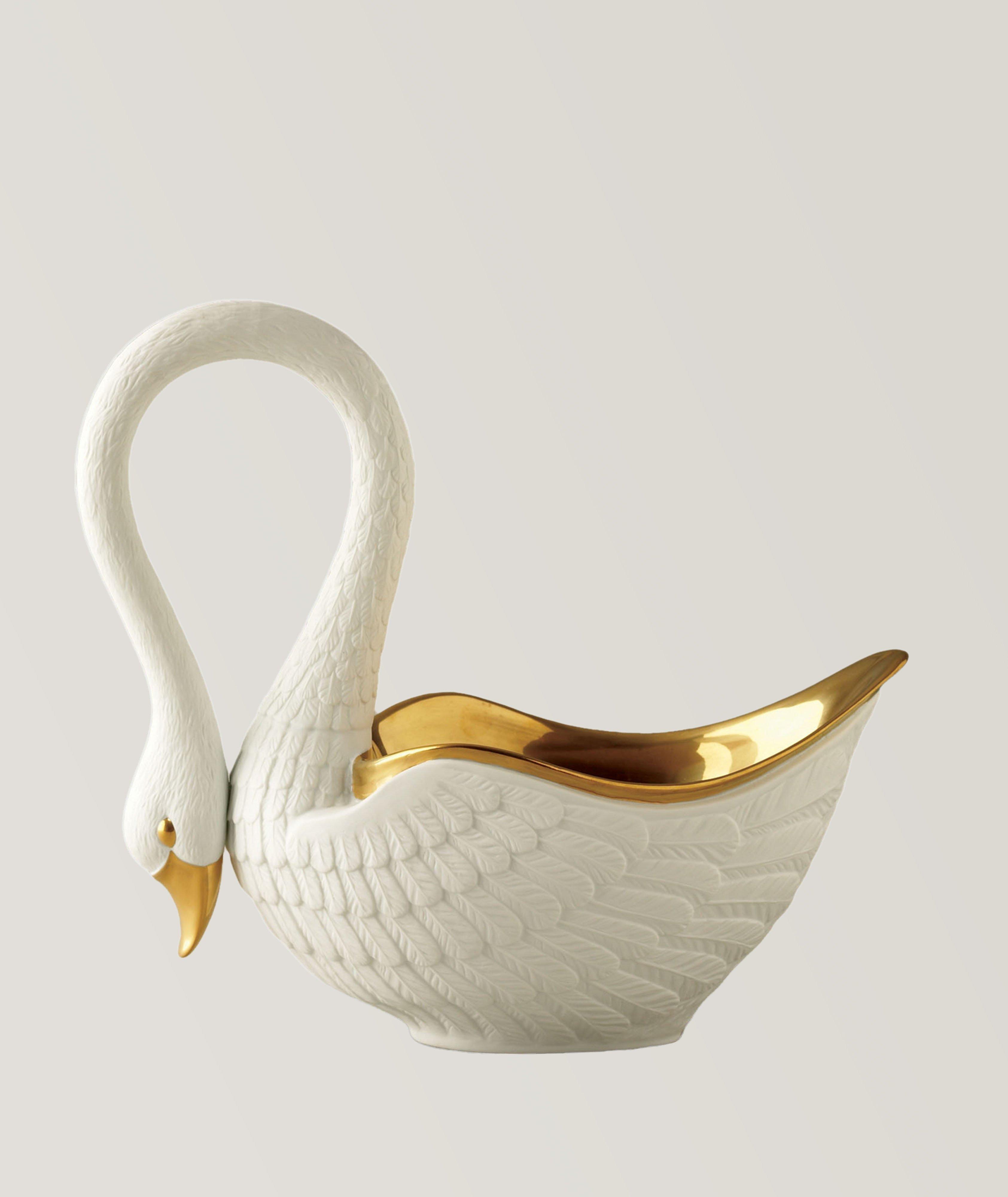 Medium Swan Bowl White