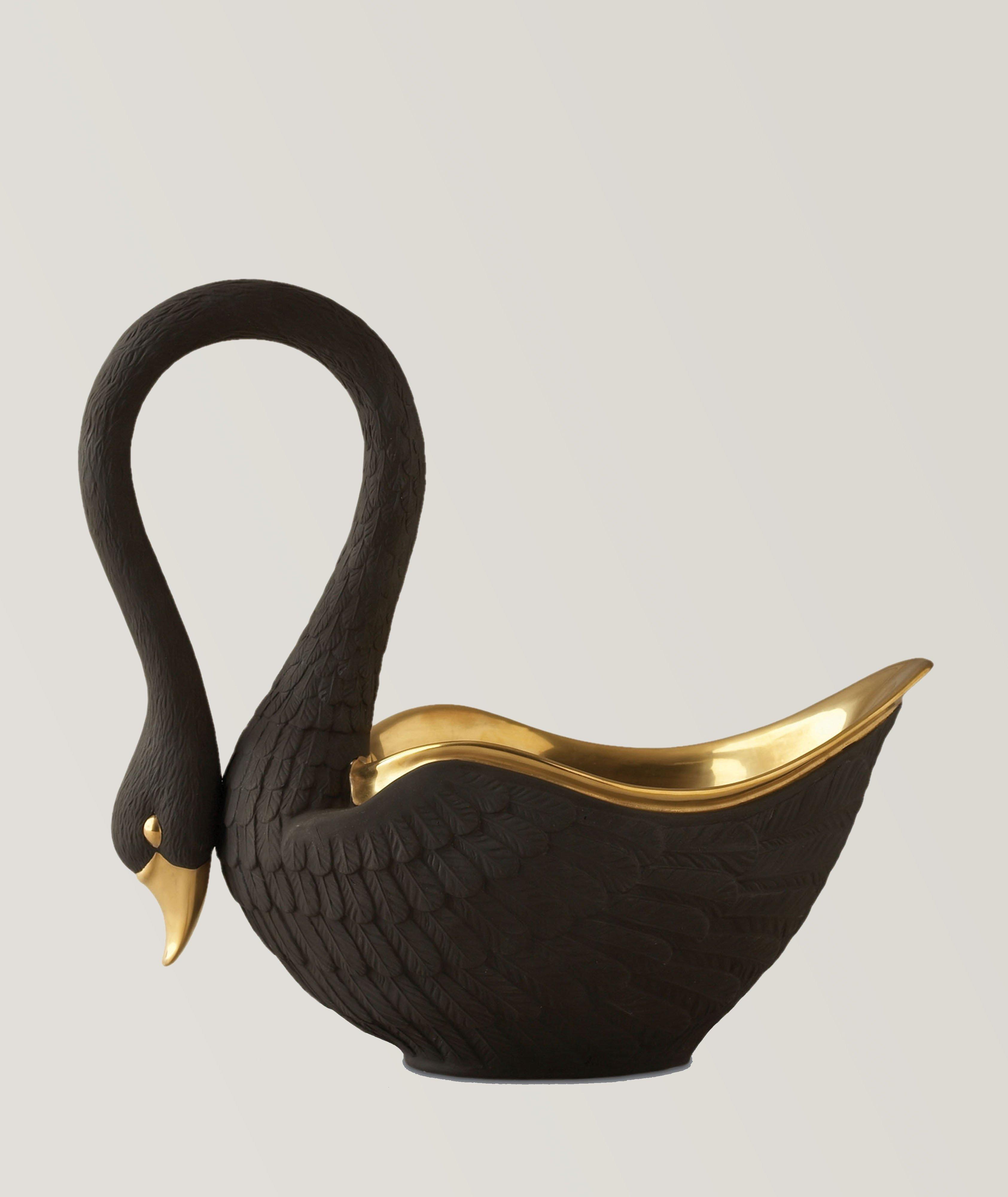 Large Swan Bowl Black