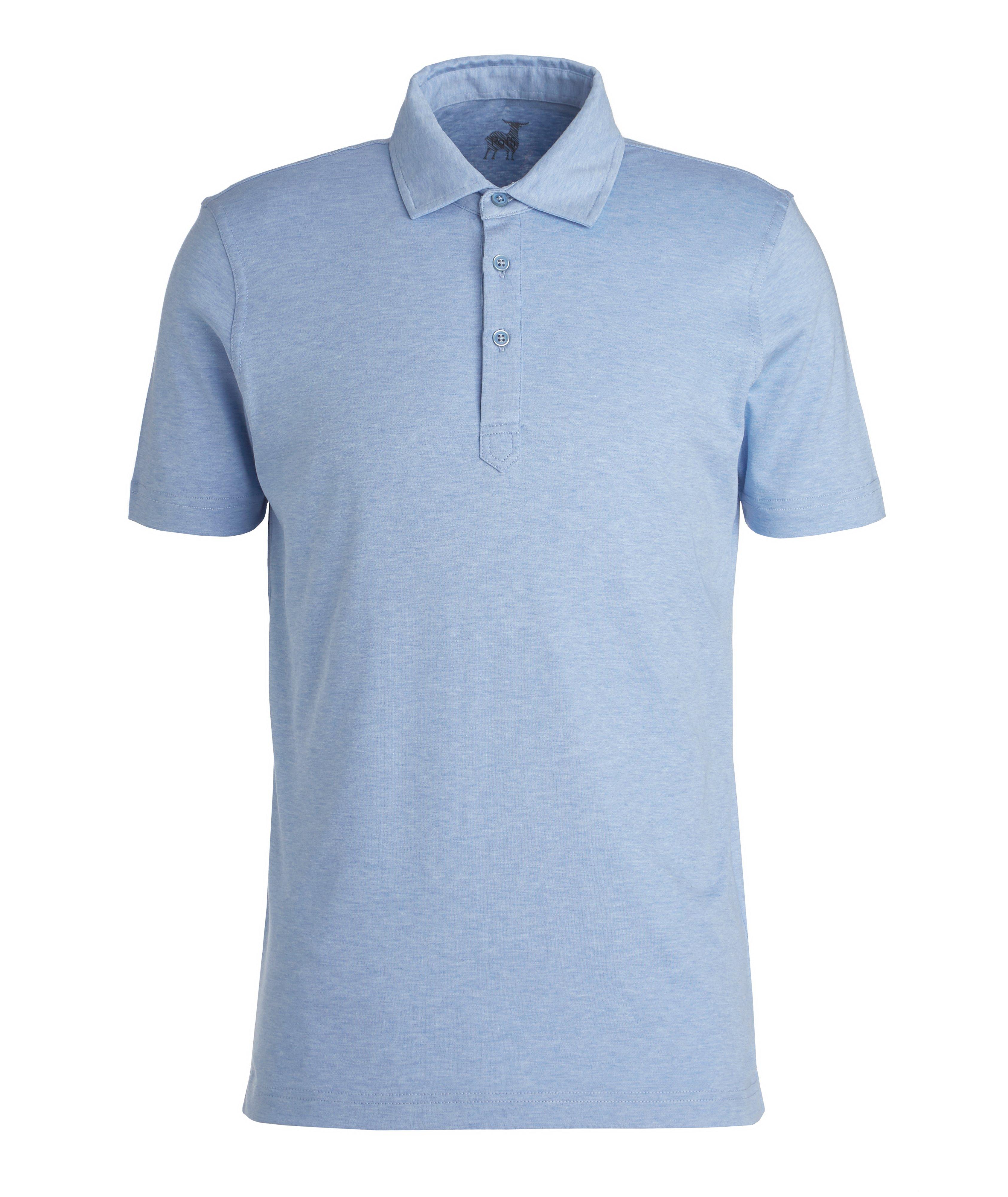 Short-Sleeve Aqua Cotton Polo image 0