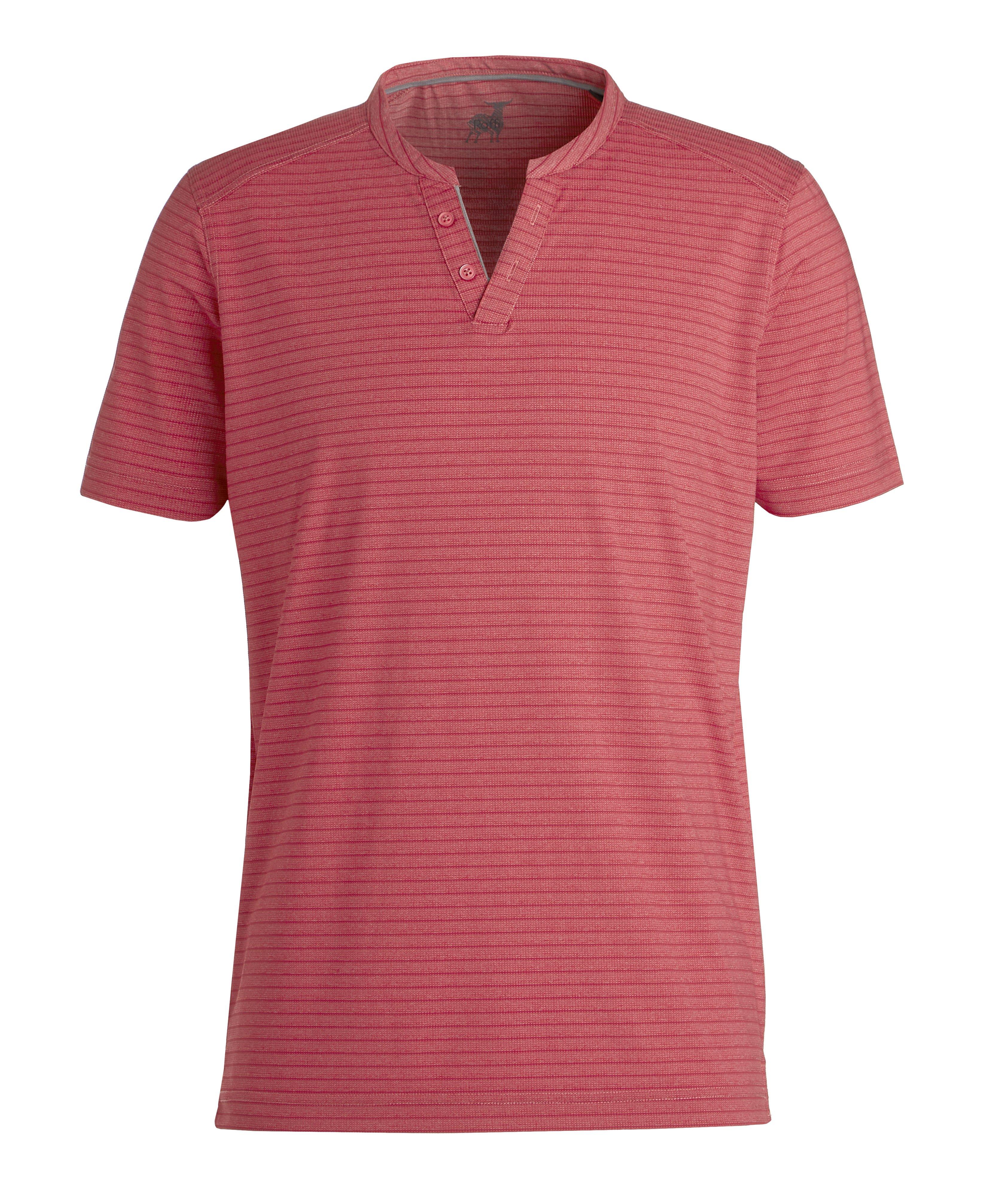 Pin-Stripe Stretch-Nylon Henley image 0