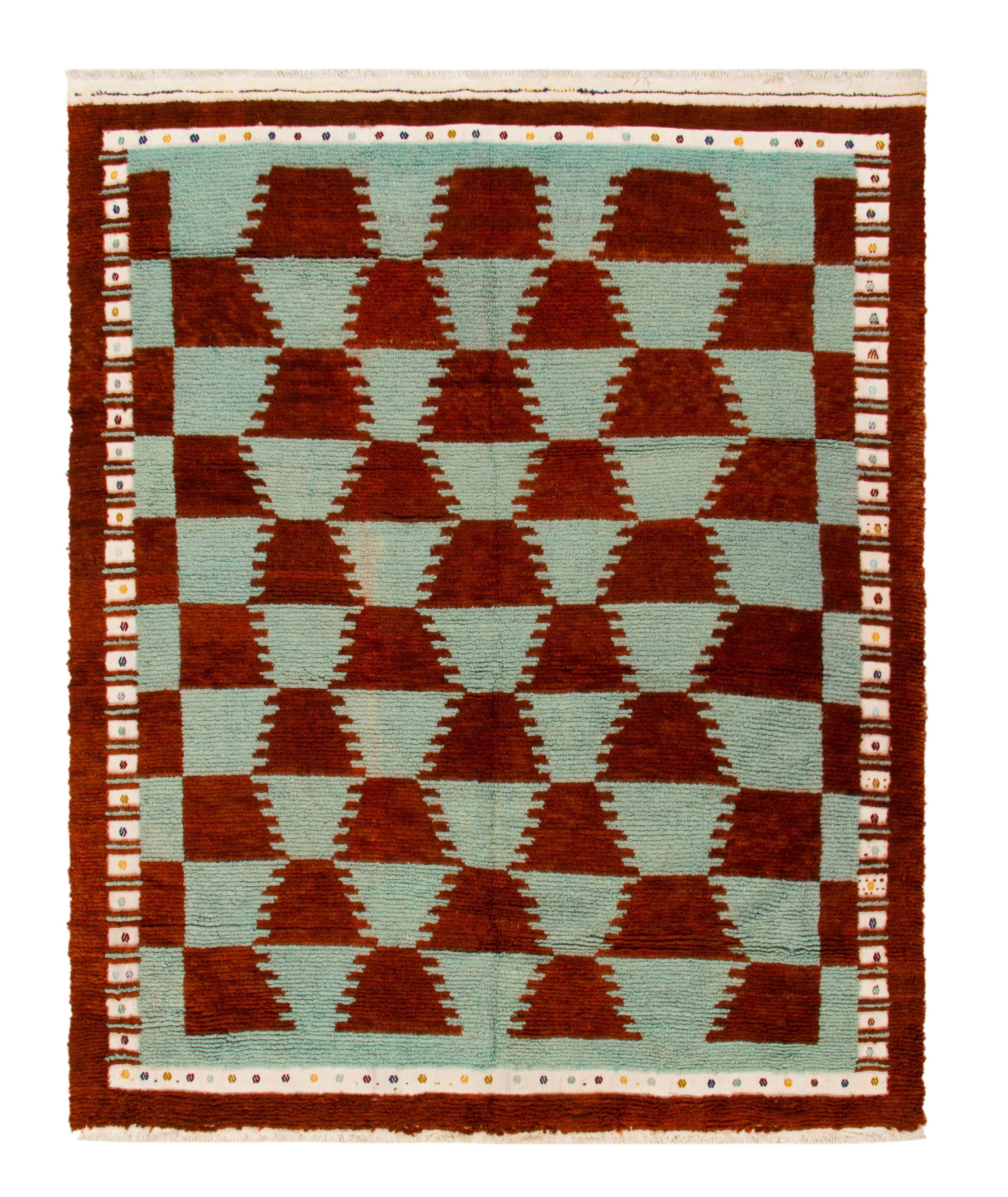 Vintage Tulu Geometric Pattern Shag Rug