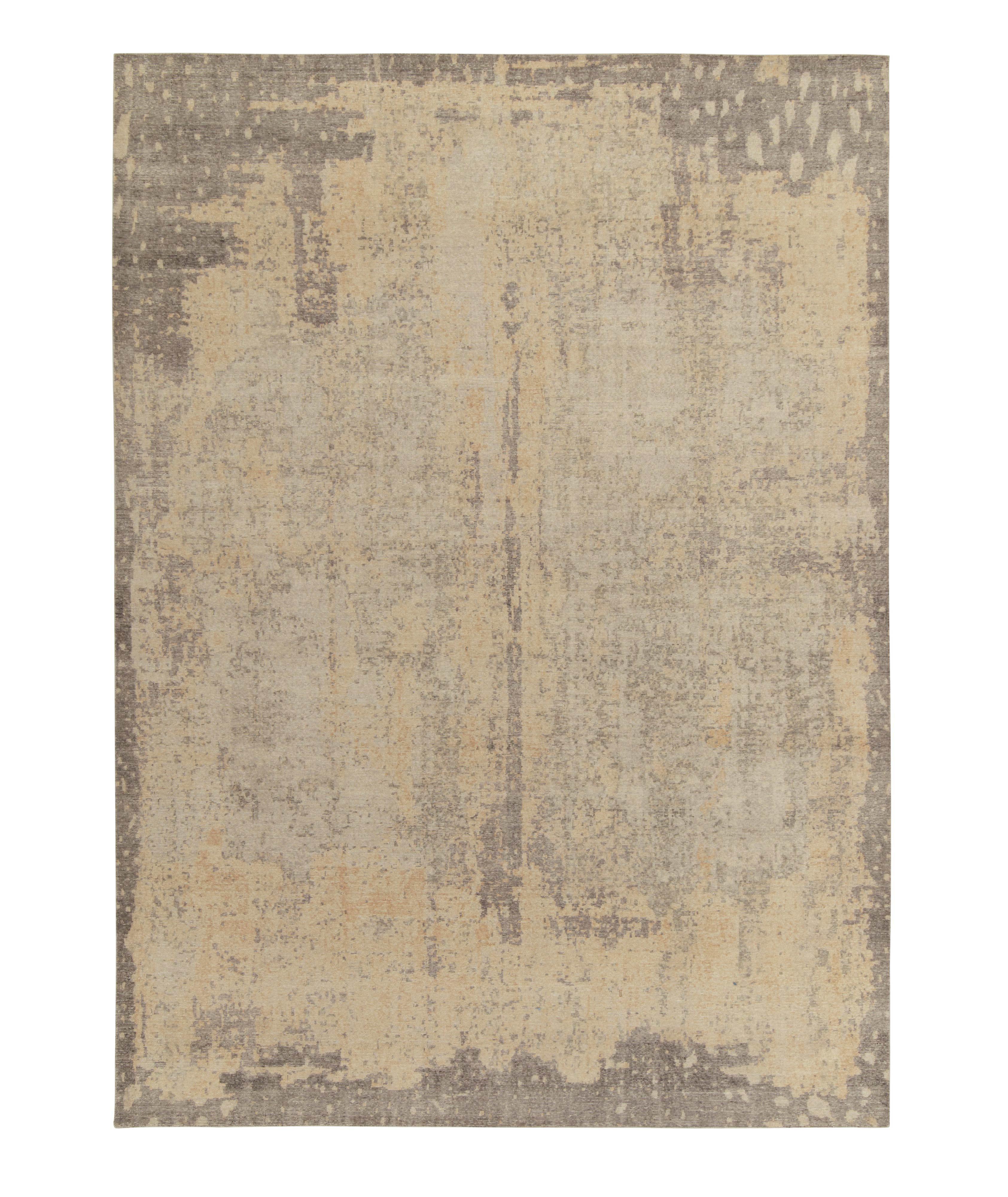 Distressed Style Modern Abstract Pattern Rug