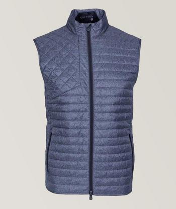 Zip vest in 500 lines velvet - GRIGIOVERDE / 52