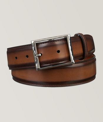 Berluti Versatile Scritto Leather 35 mm Reversible Belt