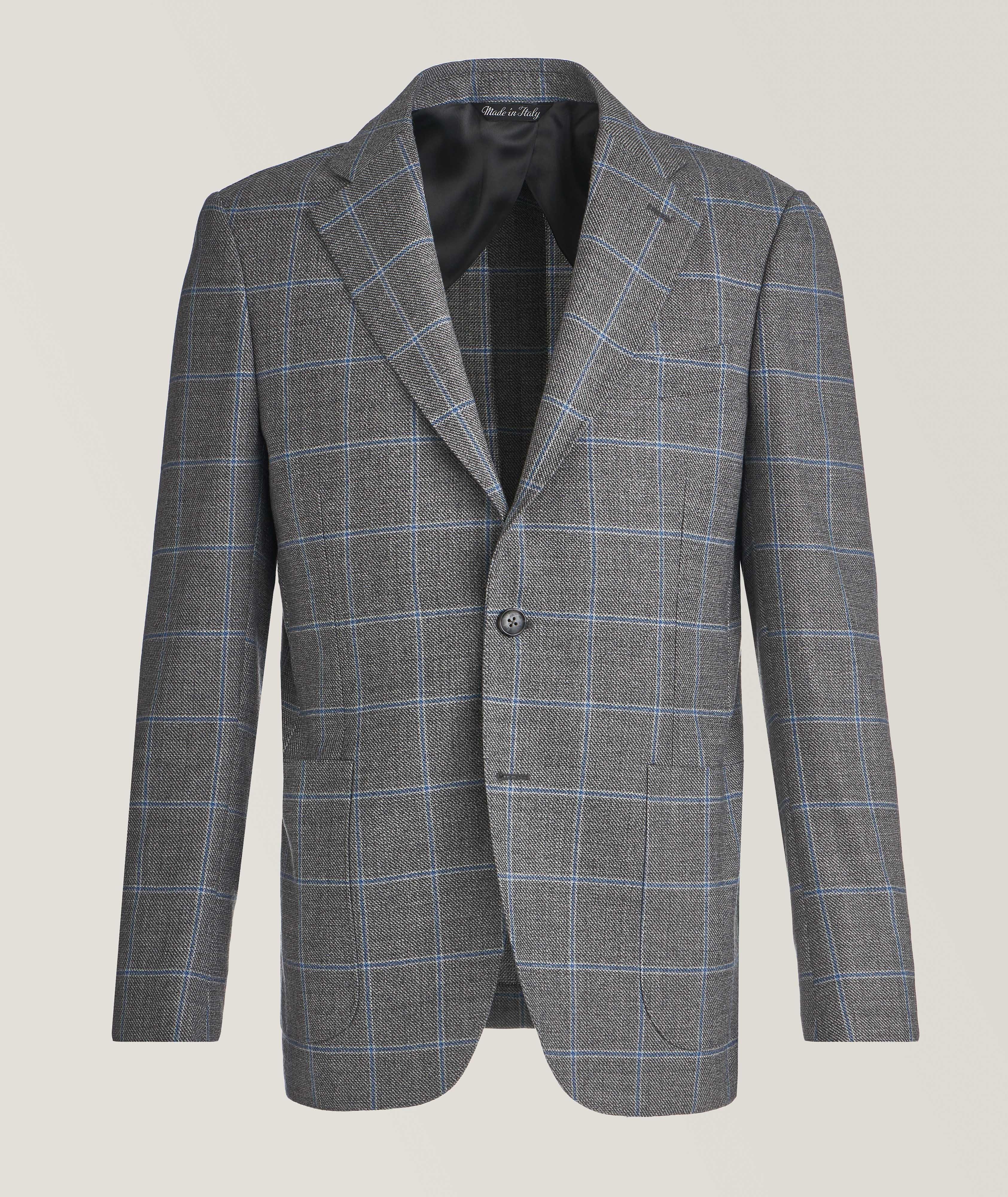 Windowpane Wool Sport Jacket