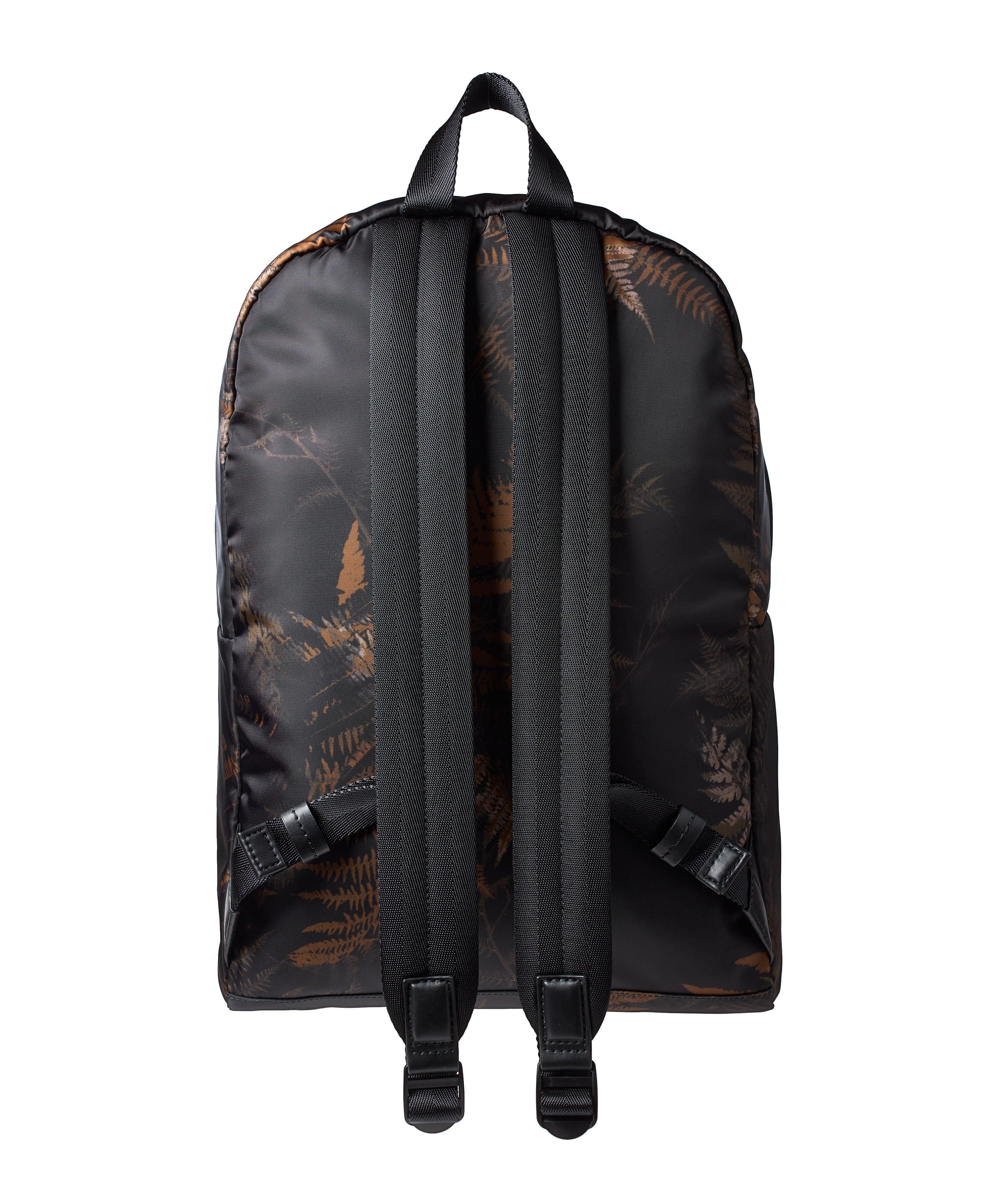 Leaf Print Reverse Logo Backpack  image 1