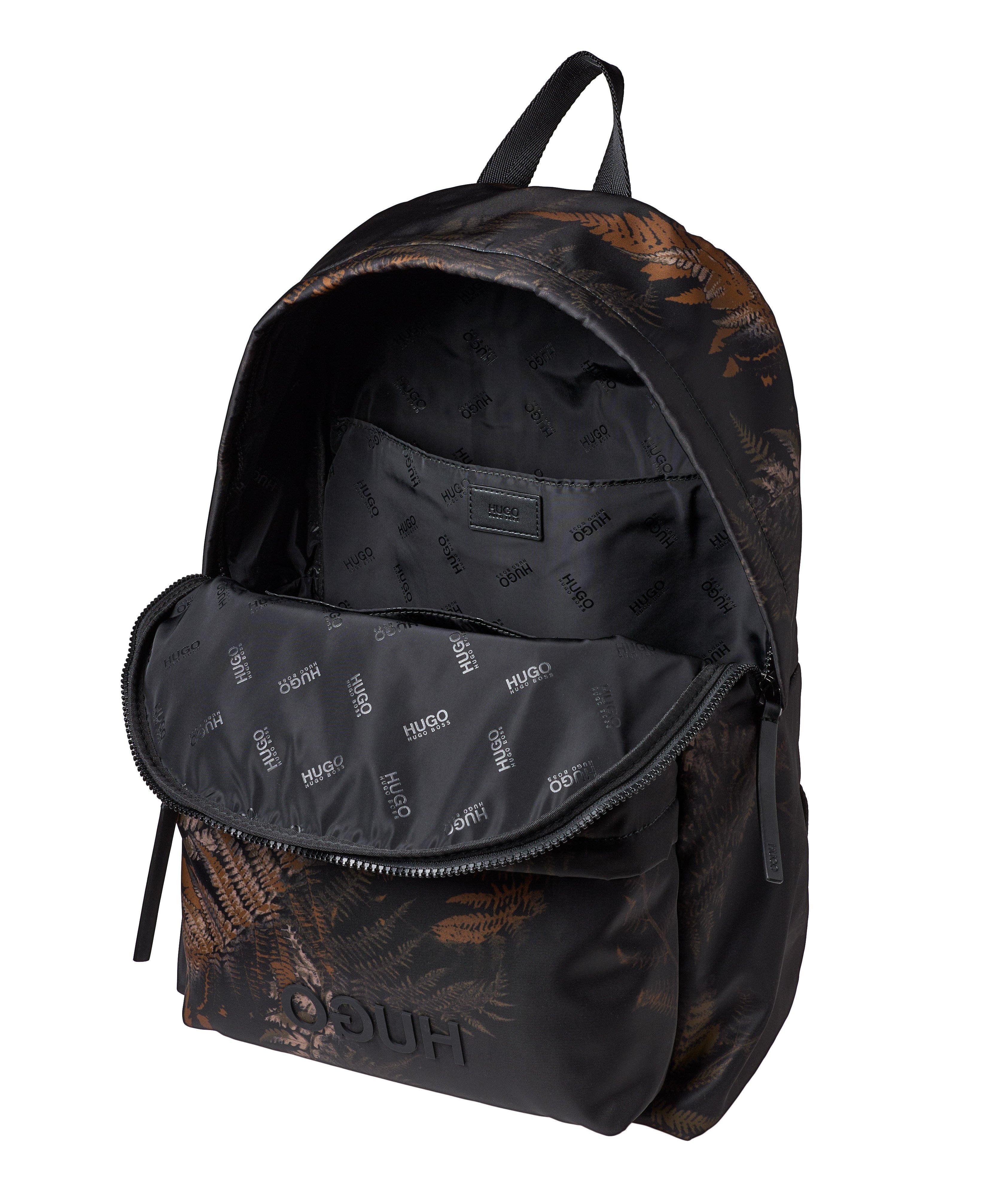 Leaf Print Reverse Logo Backpack  image 2